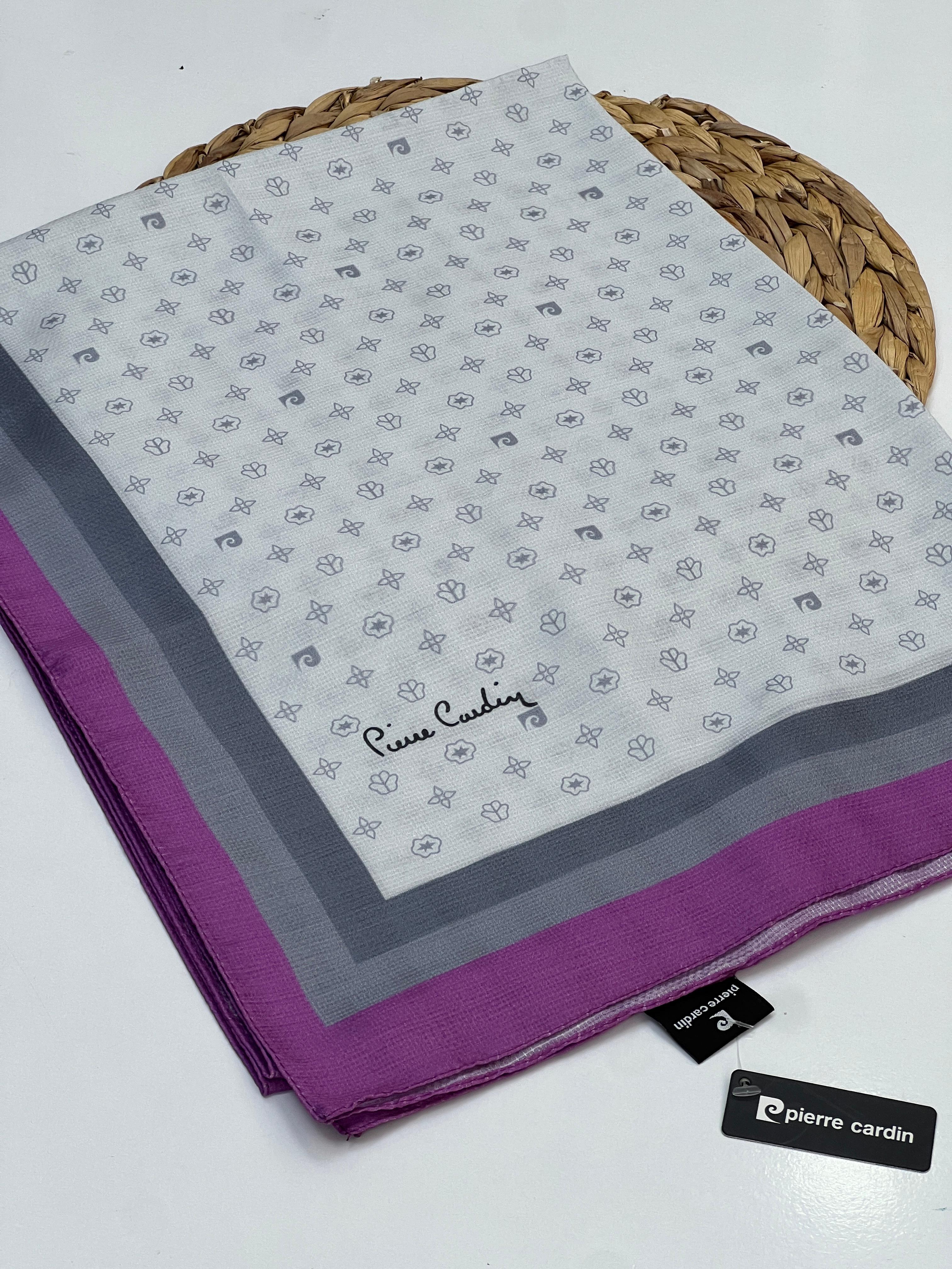 PİEERE CARDİN LACOSTE KUMAŞ SOFT ŞAL - GRİ-MÜRDÜM