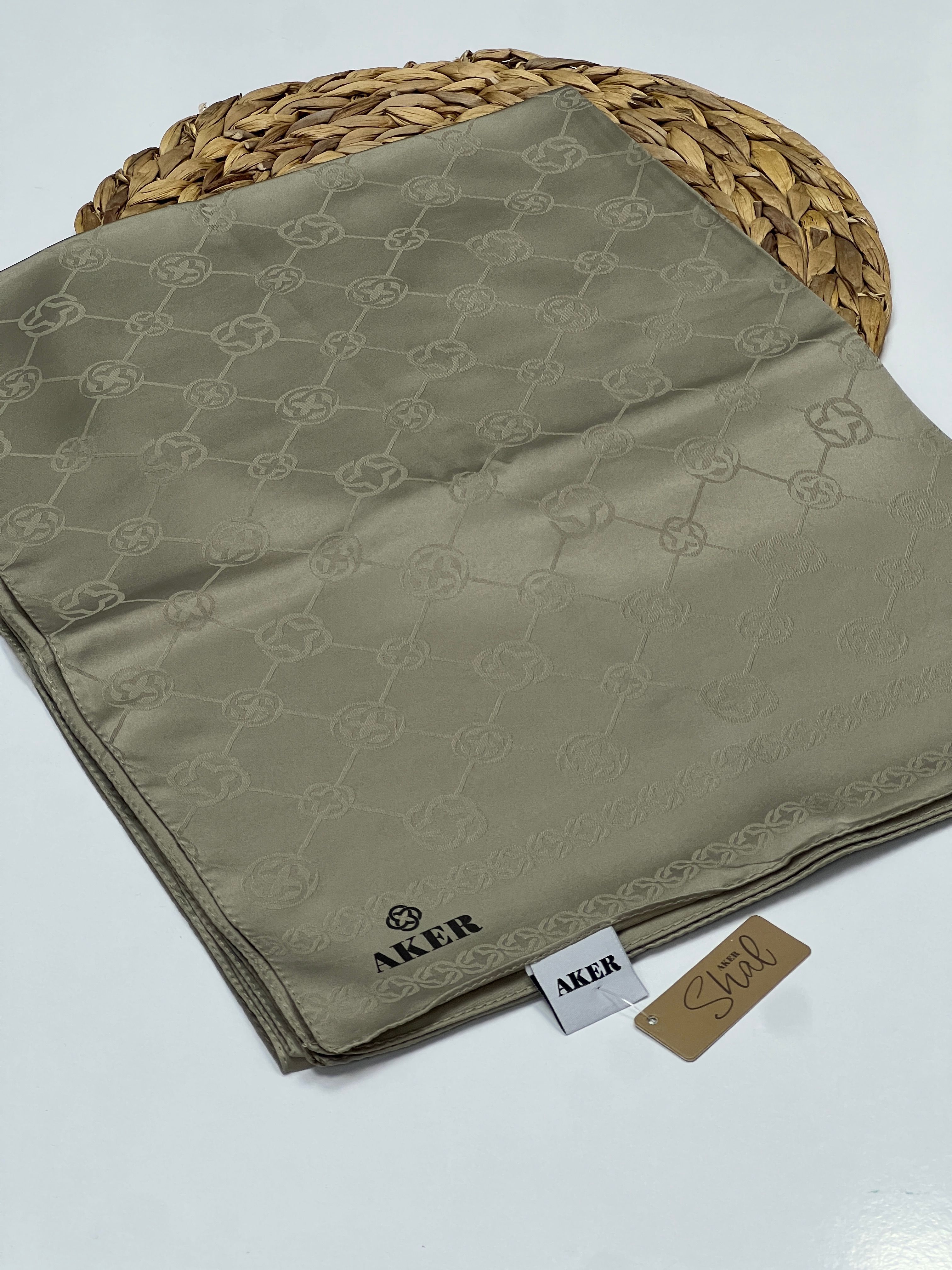 AKER SPORT MONOGRAM DESEN JAKAR ŞAL - VİZON