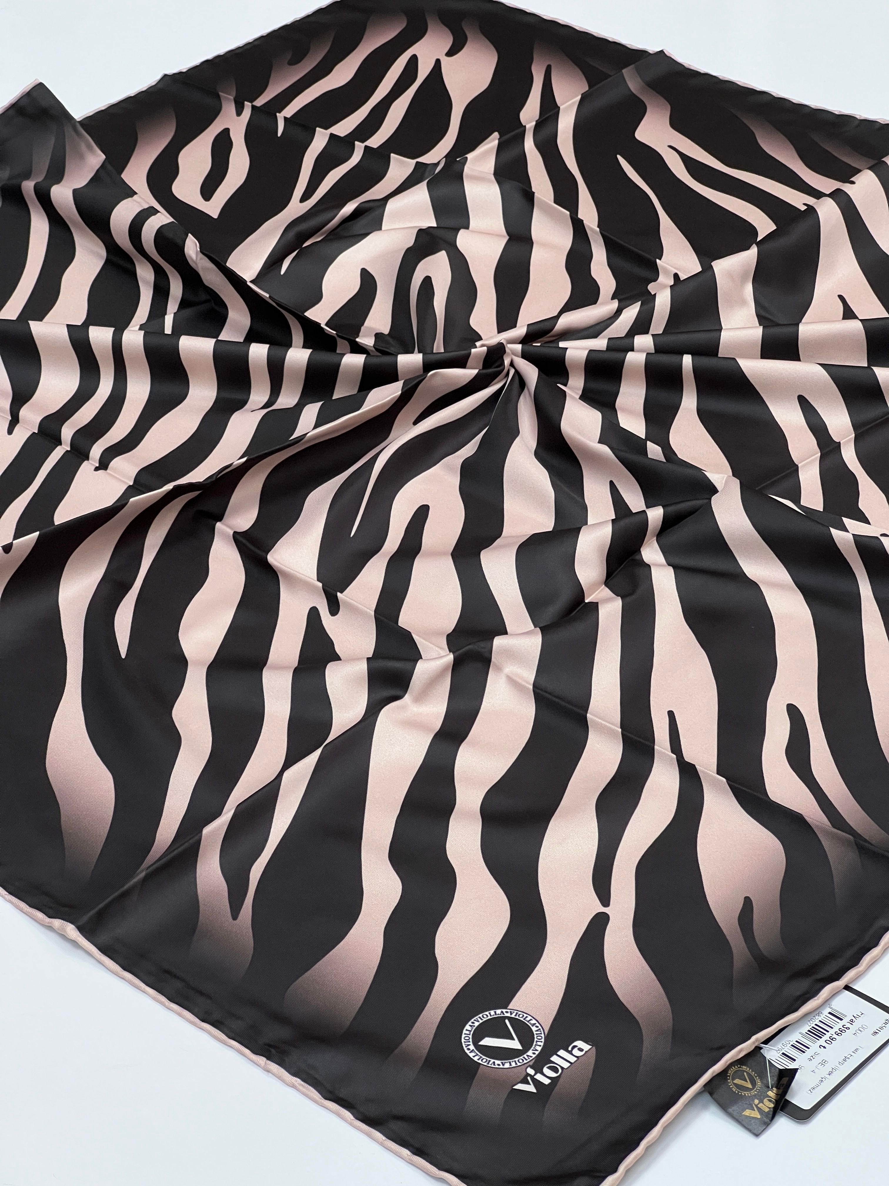 ZEBRA DESEN KRİSTAL TWİL EŞARP