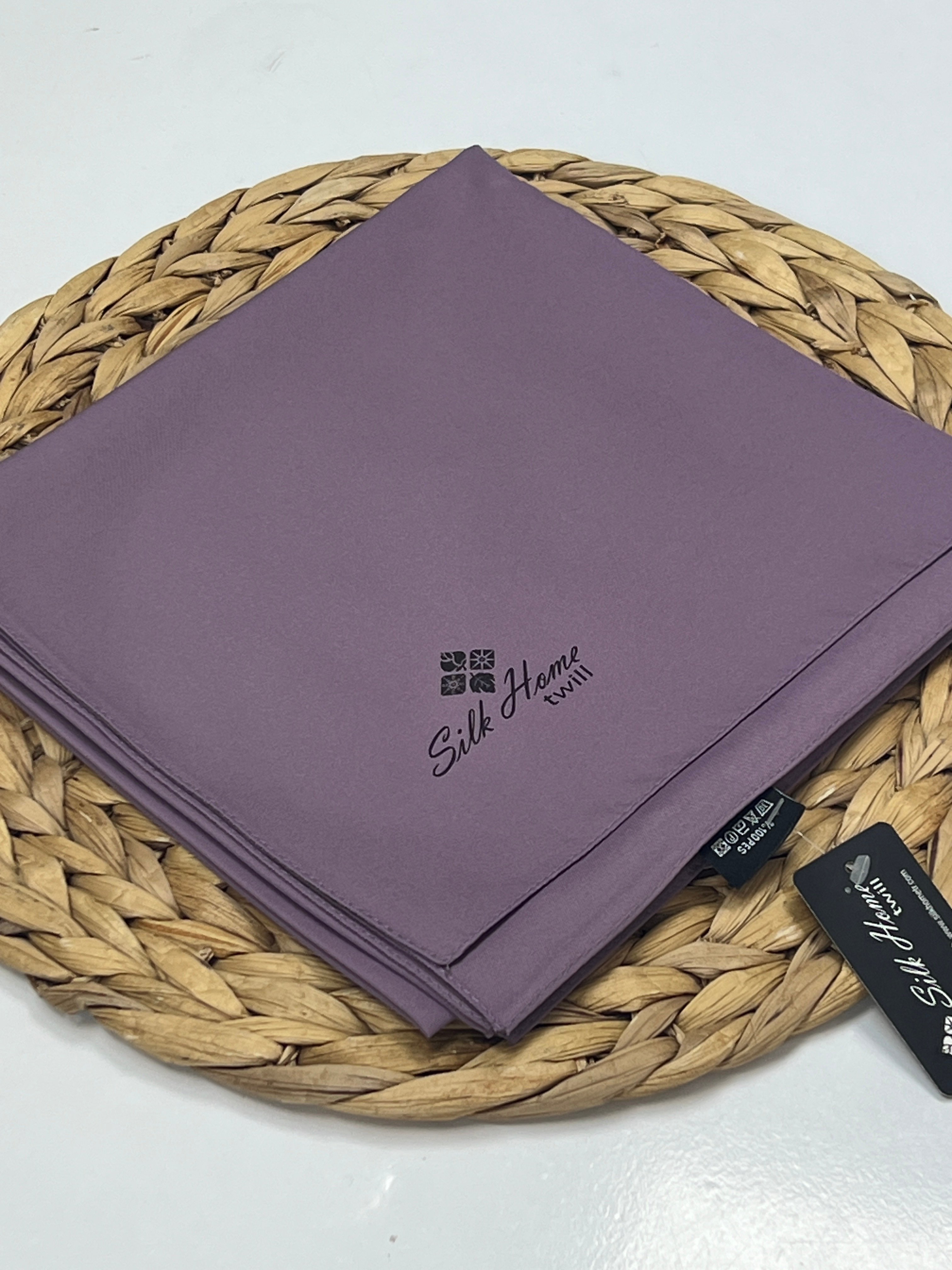 SİLK HOME TEK RENK TWİL EŞARP - LİLA