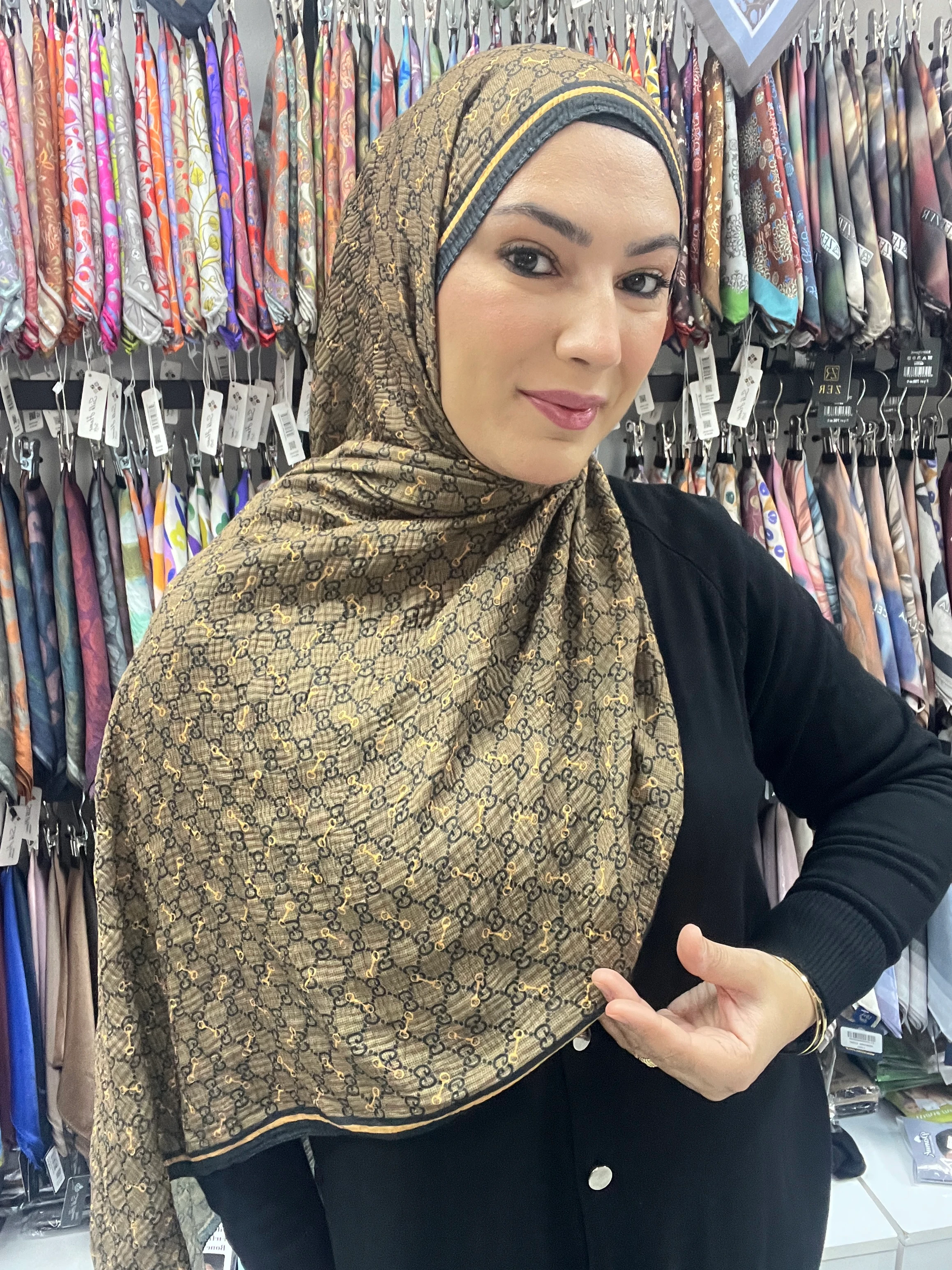 Marka desen Müslin şal GUCCİ 1002