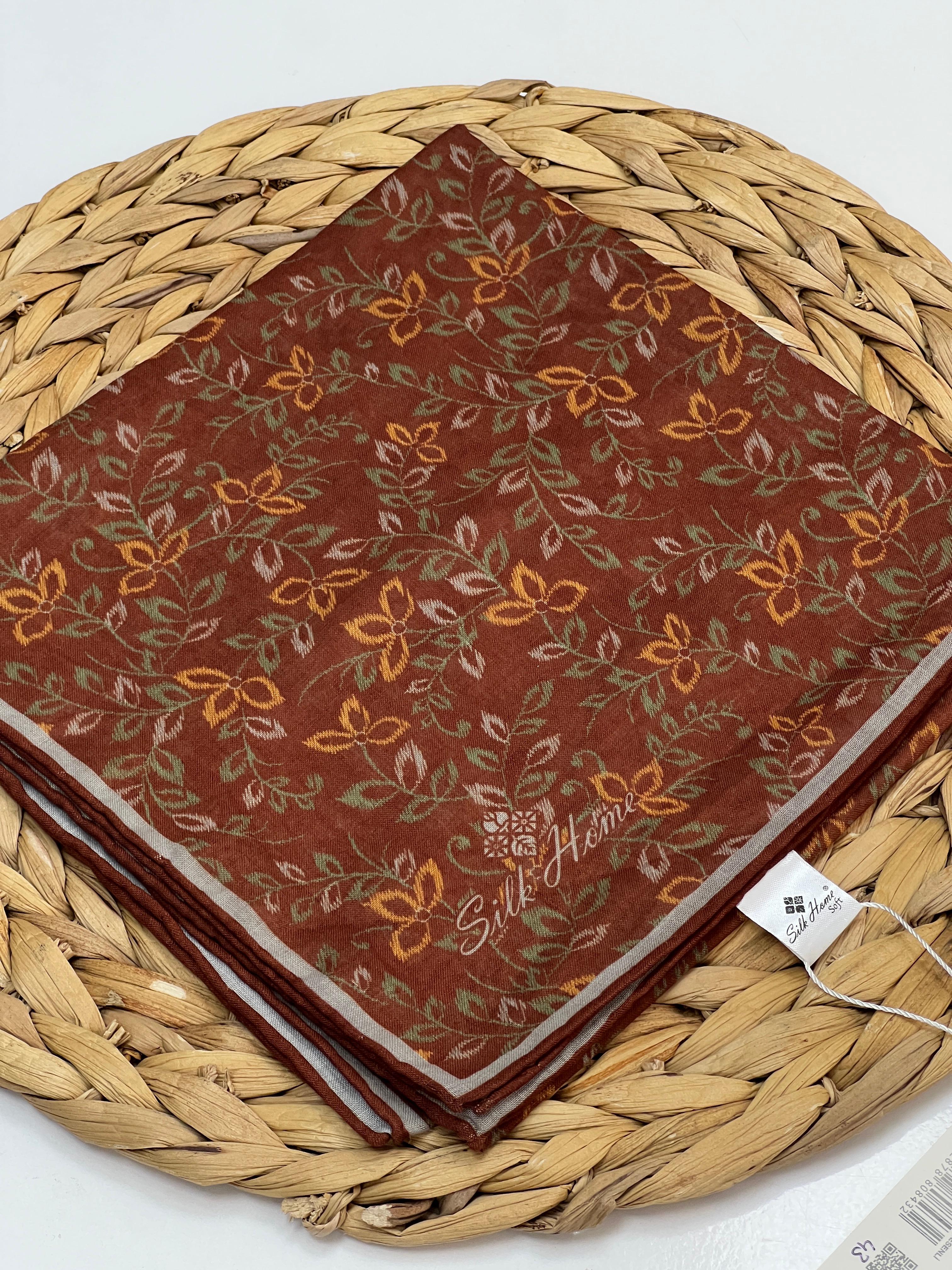 SİLK HOME MİNİK YAPRAK DESEN SOFT EŞARP - MODEL 16