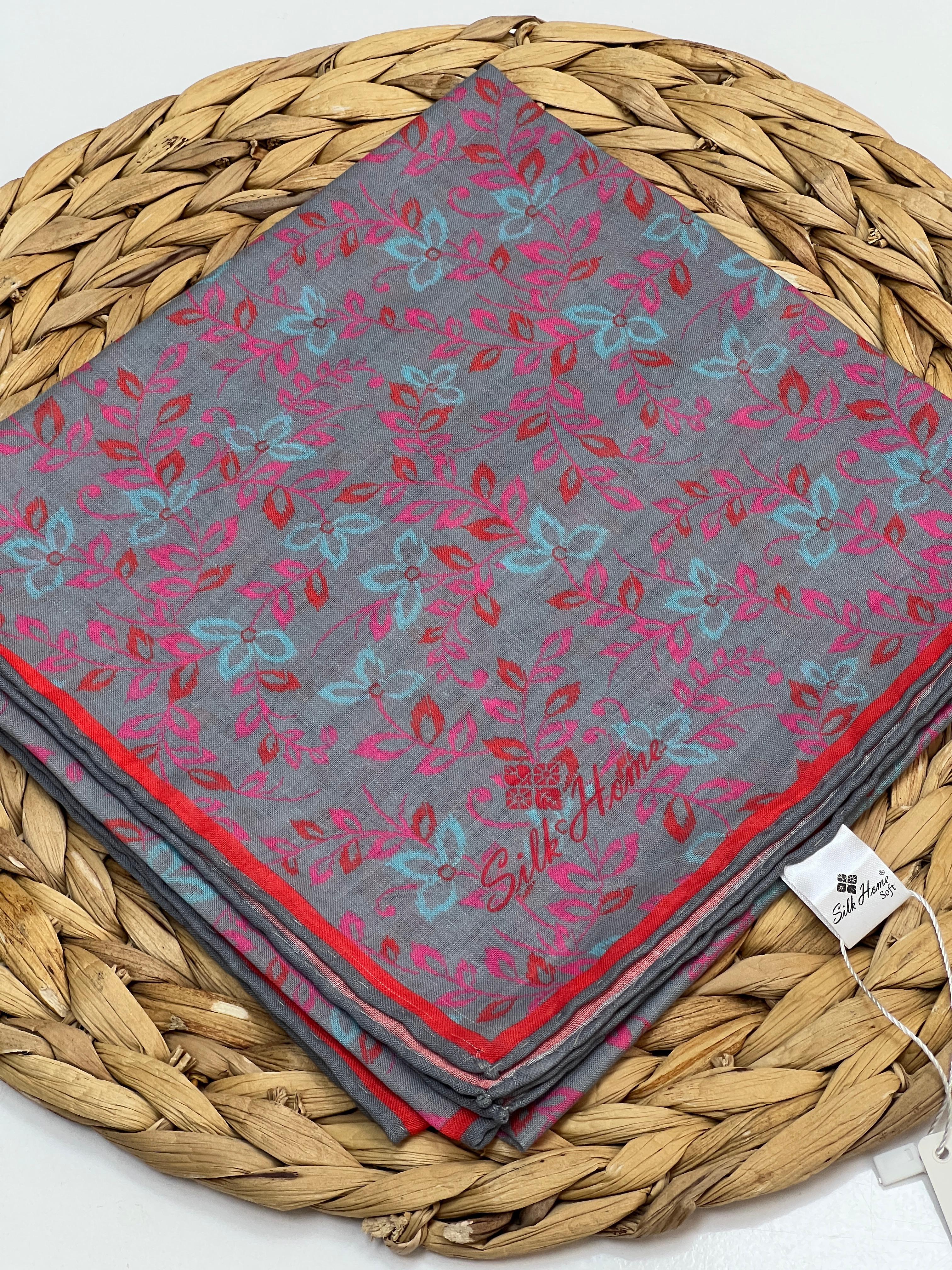 SİLK HOME MİNİK YAPRAK DESEN SOFT EŞARP - MODEL 6