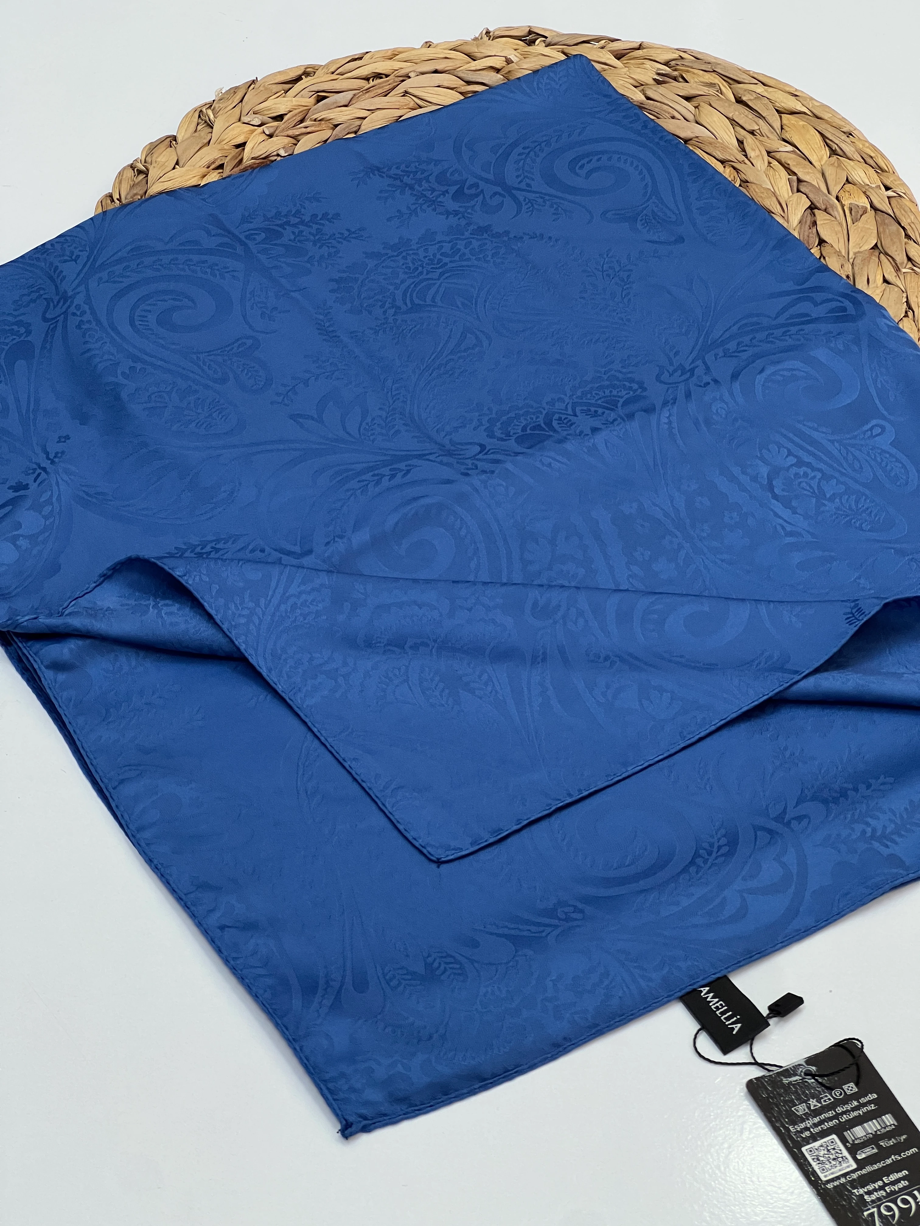 ETNİK DESEN JAKAR ŞAL - LACİVERT