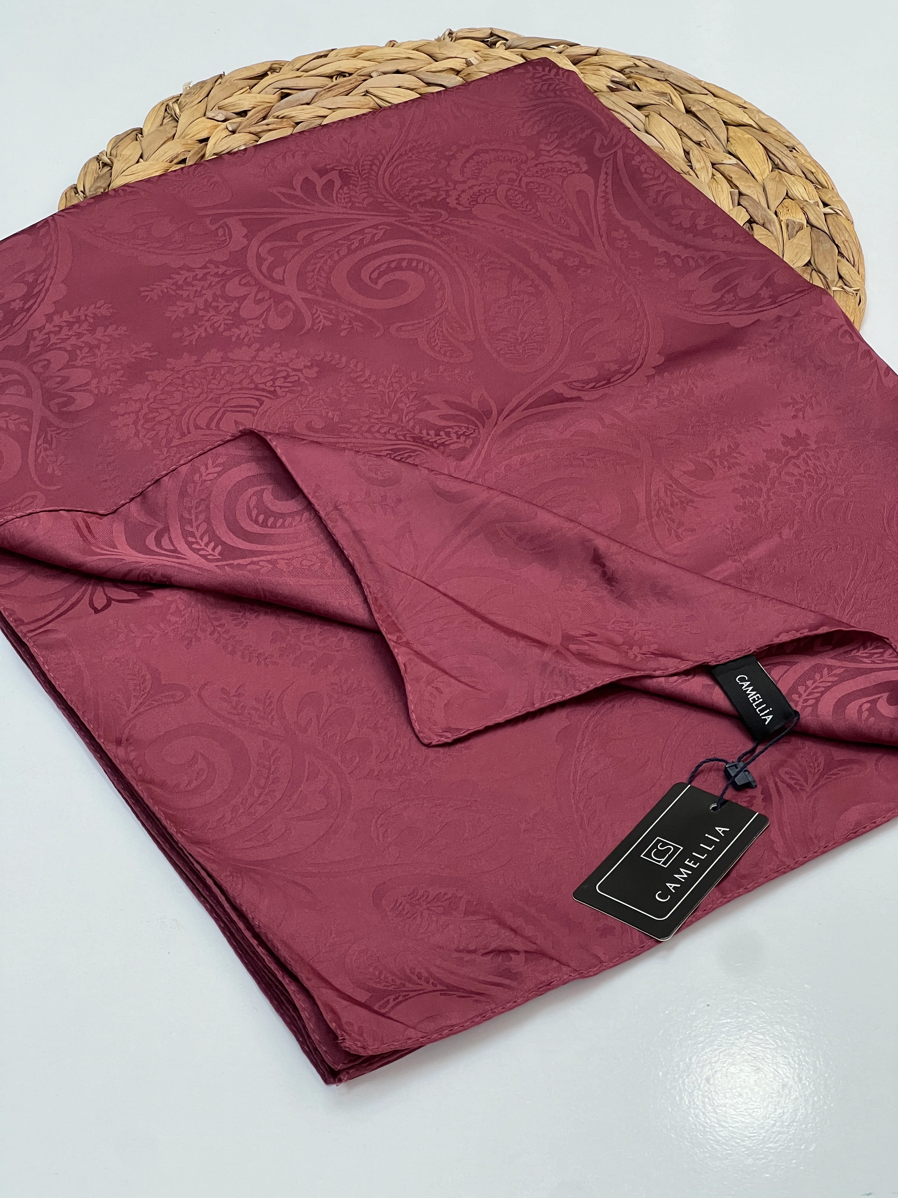 ETNİK DESEN JAKAR ŞAL - GÜL KURUSU