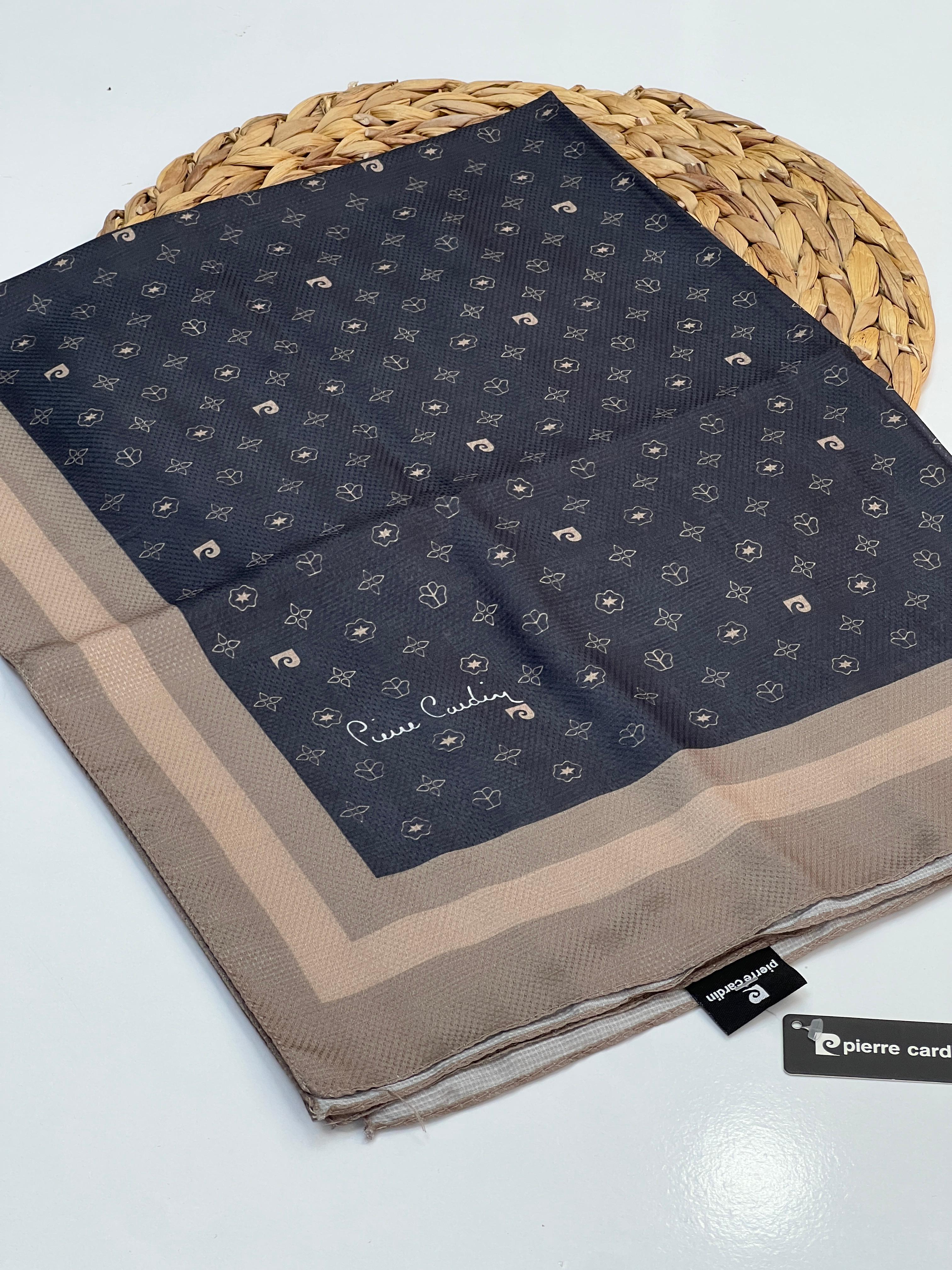 PİEERE CARDİN LACOSTE KUMAŞ SOFT ŞAL - SİYAH-VİZON