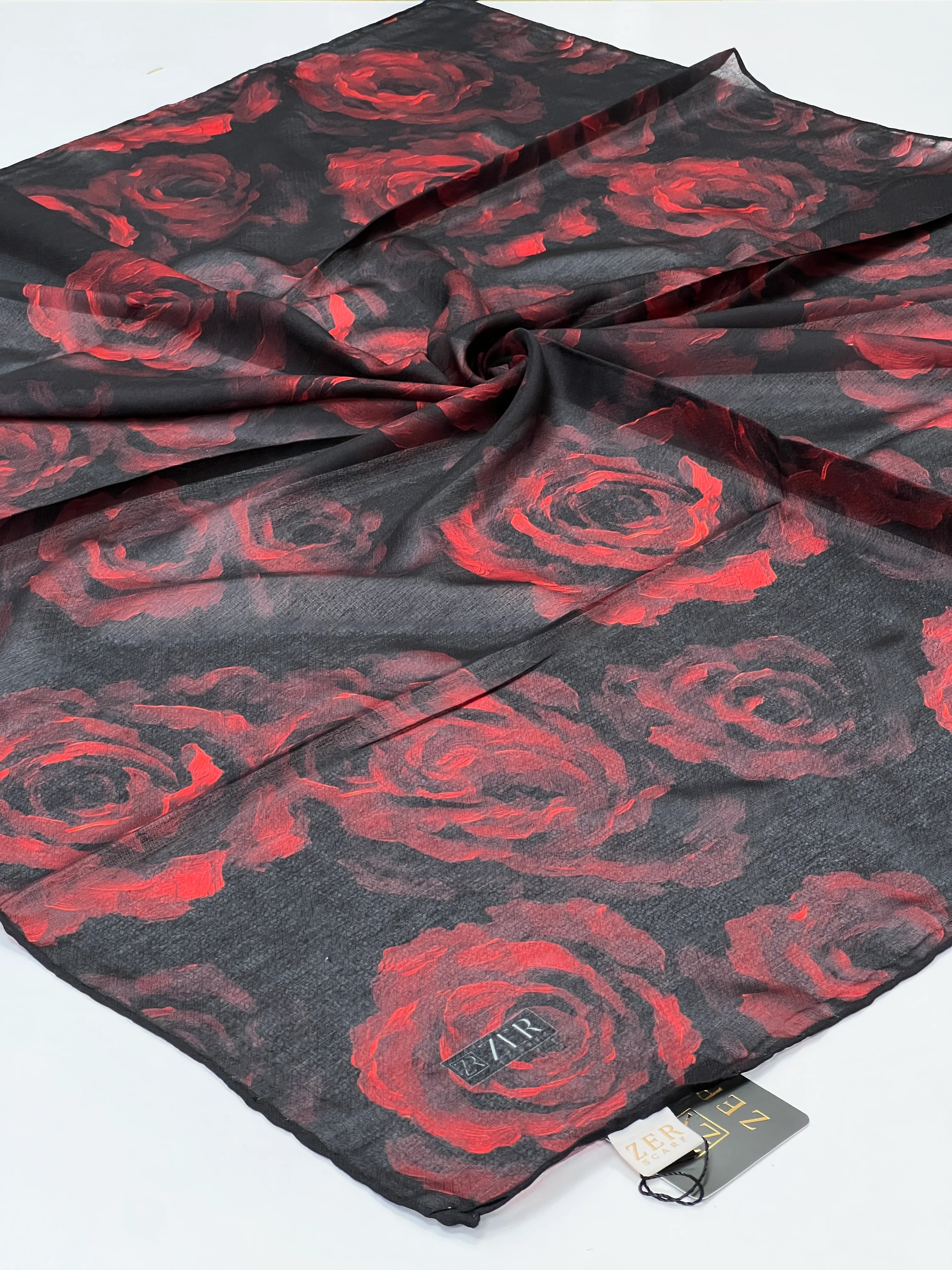 ÇİÇEK SERİSİ ORGANİK PAMUK EŞARPLAR