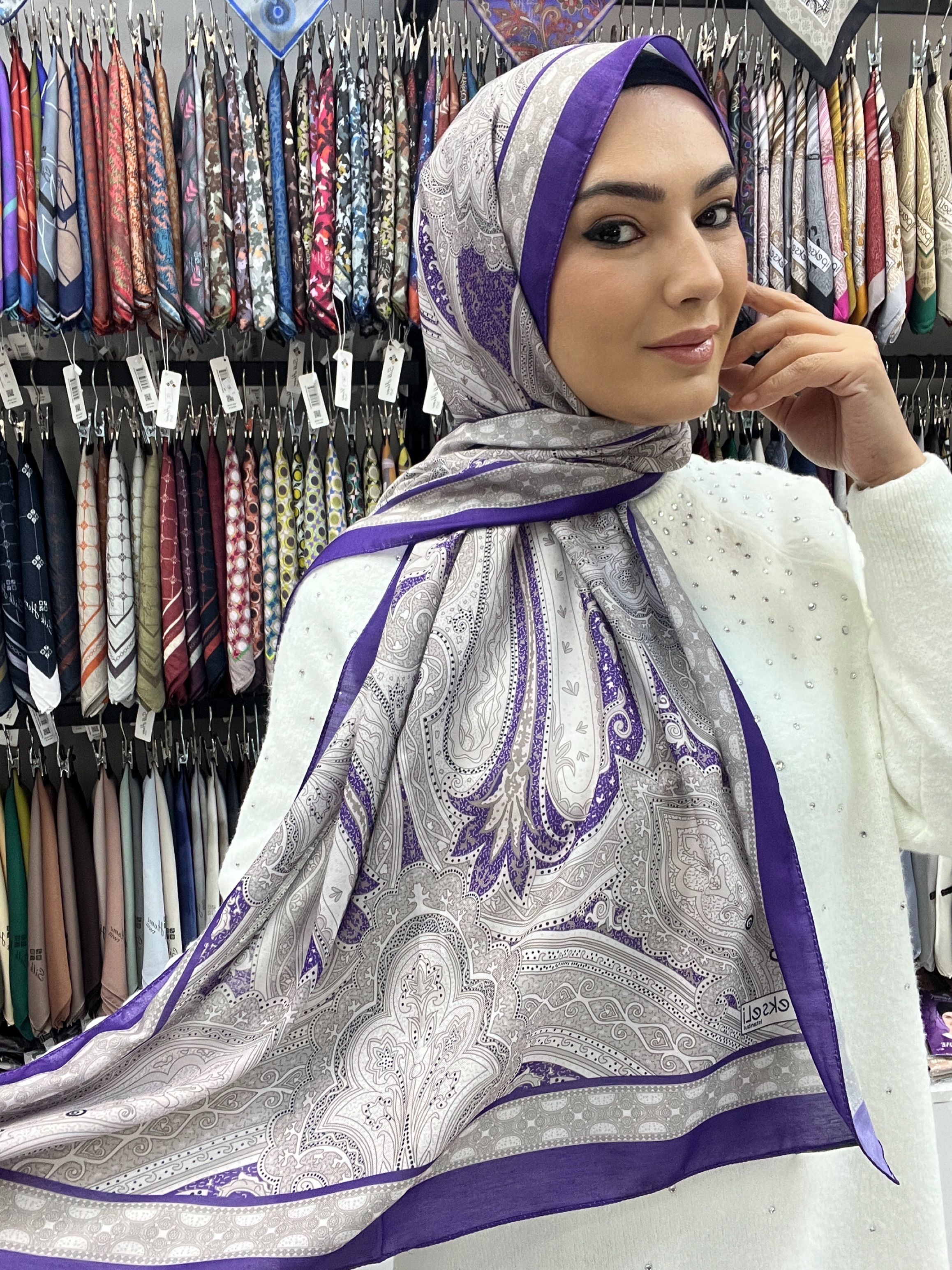 ETRO DESEN SOFT PAMUK ŞAL - MOR