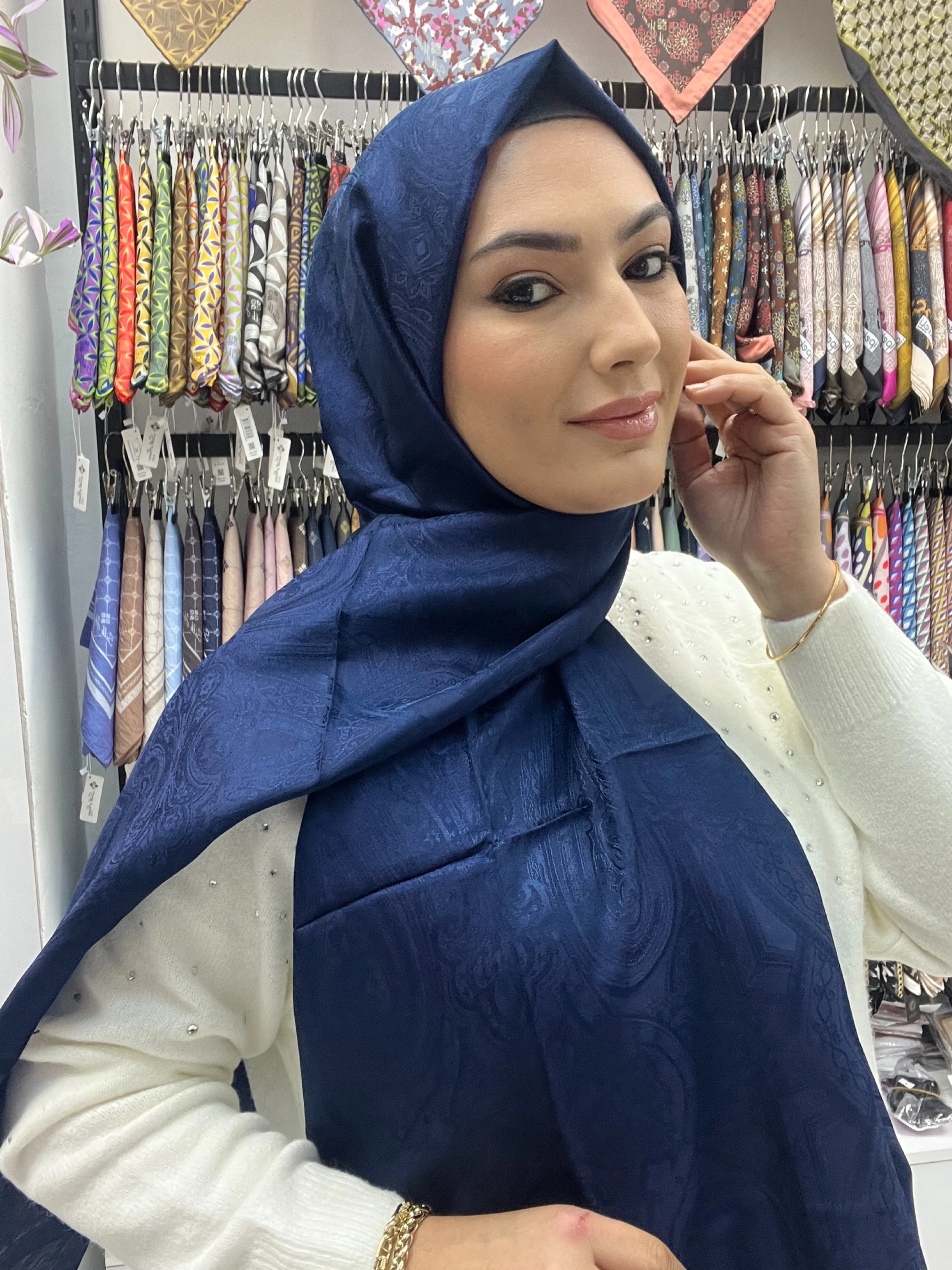 Etnik desen vual pamuk şal