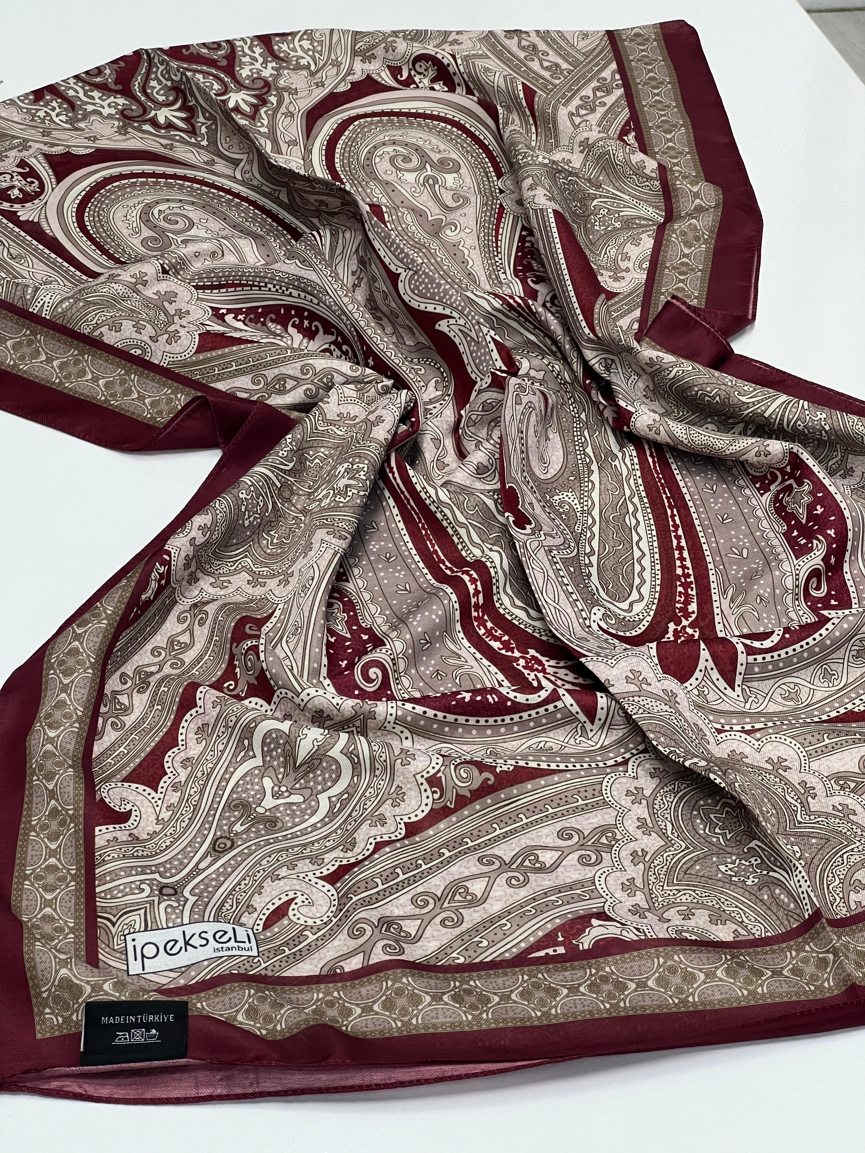 ETRO DESEN SOFT PAMUK ŞAL - BORDO