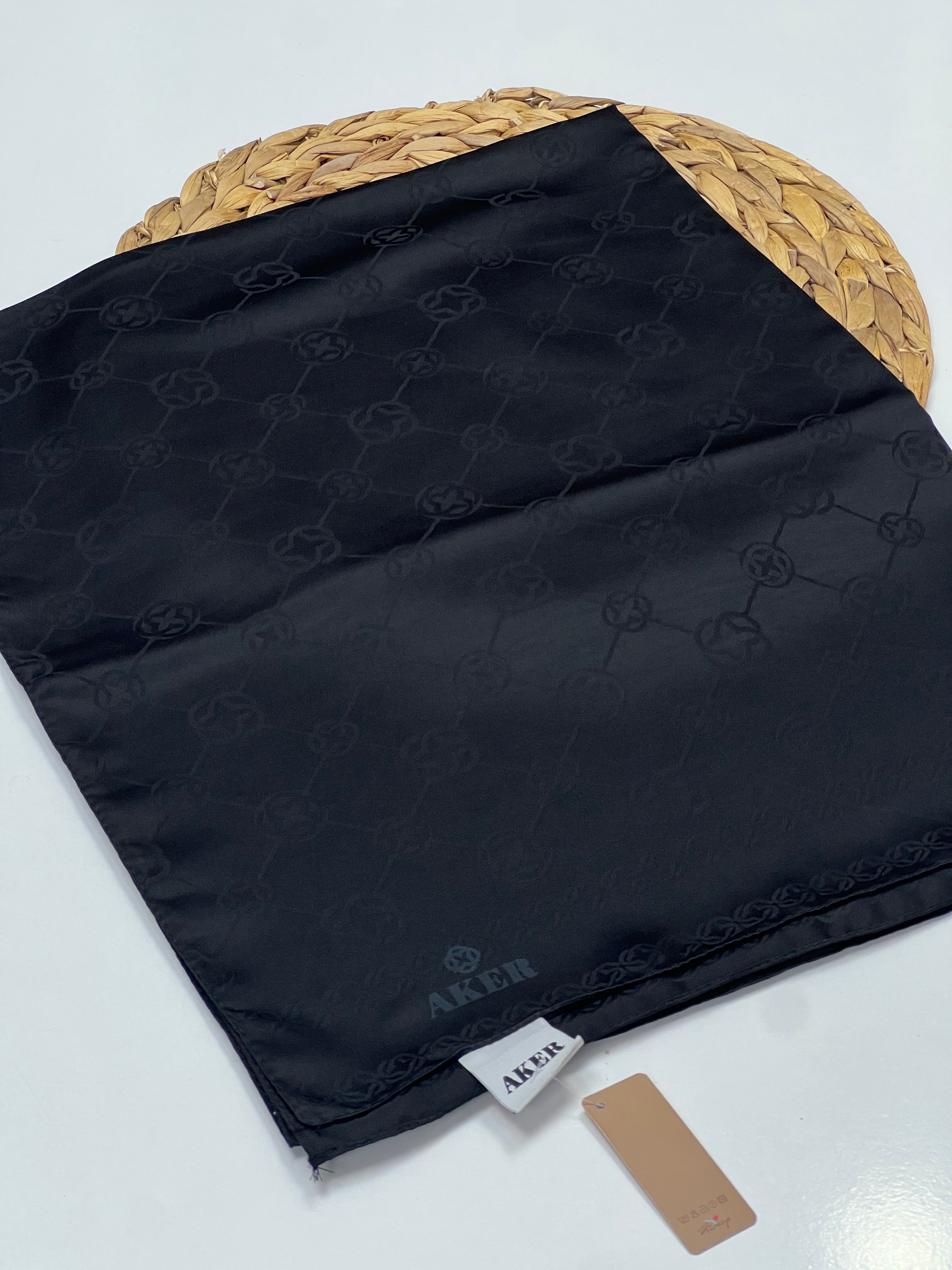 AKER SPORT MONOGRAM DESEN JAKAR ŞAL - SİYAH