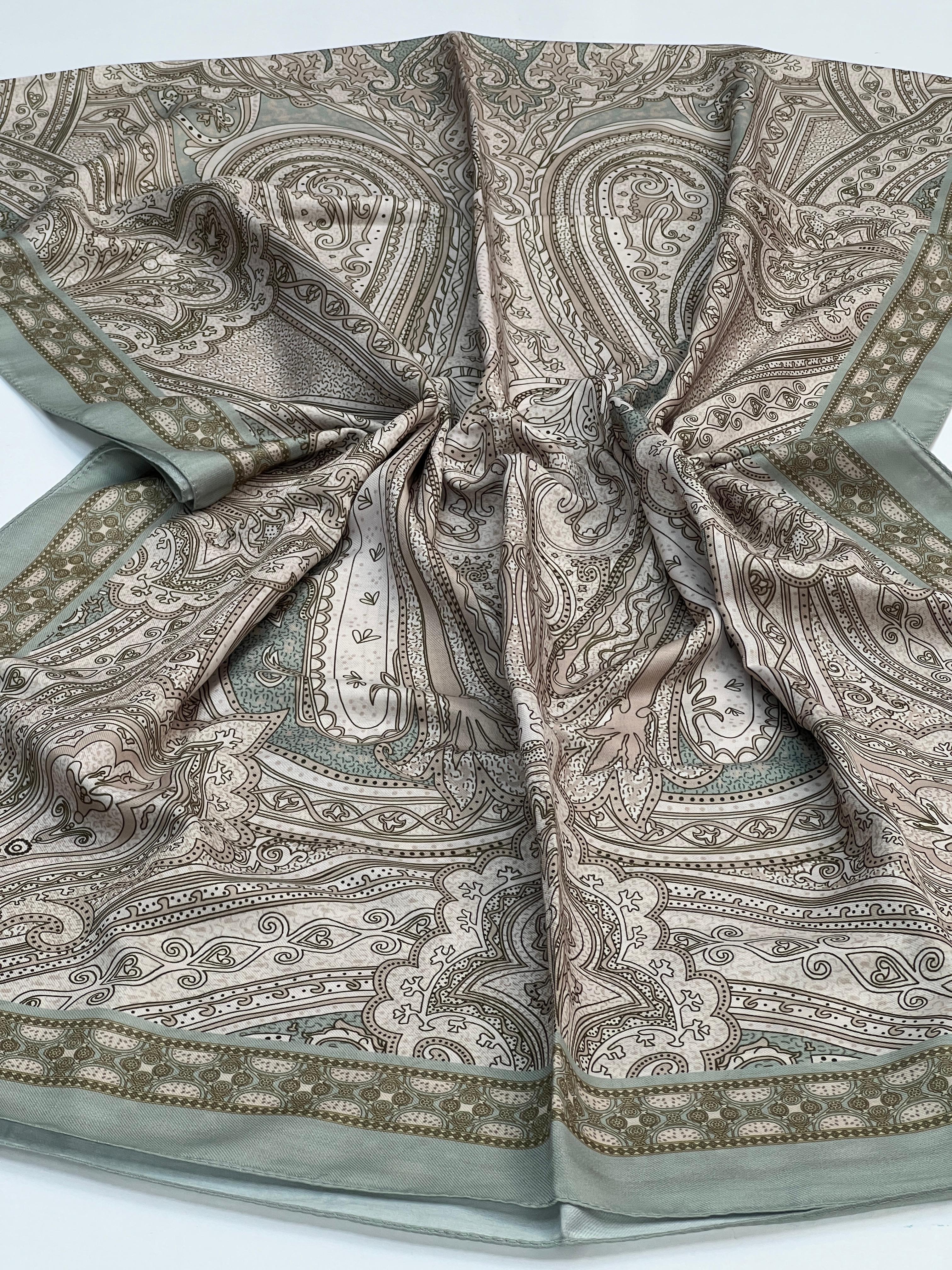ETRO DESEN SOFT PAMUK ŞAL - MİNT YEŞİL