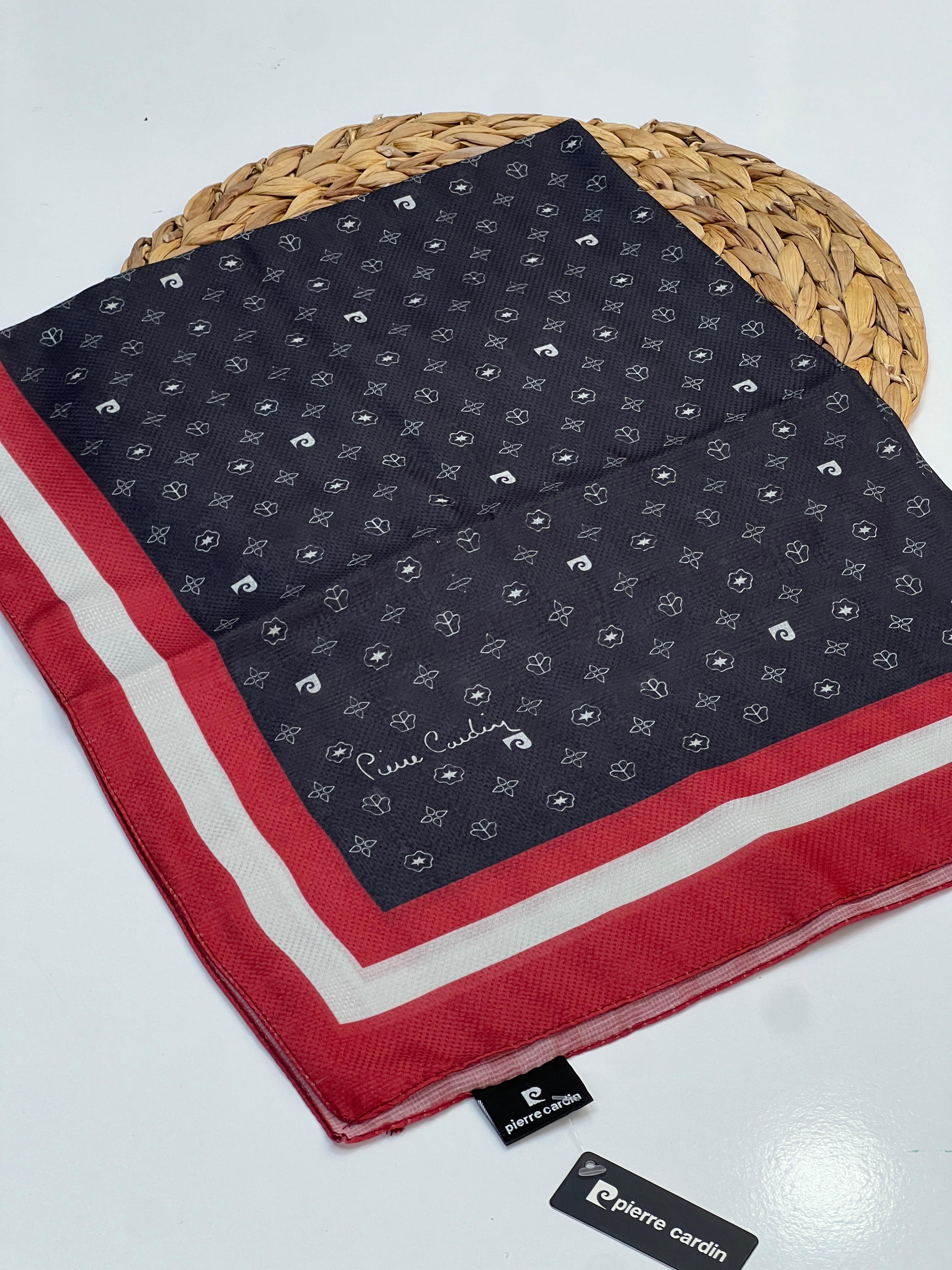 PİEERE CARDİN LACOSTE KUMAŞ SOFT ŞAL - BORDO-SİYAH