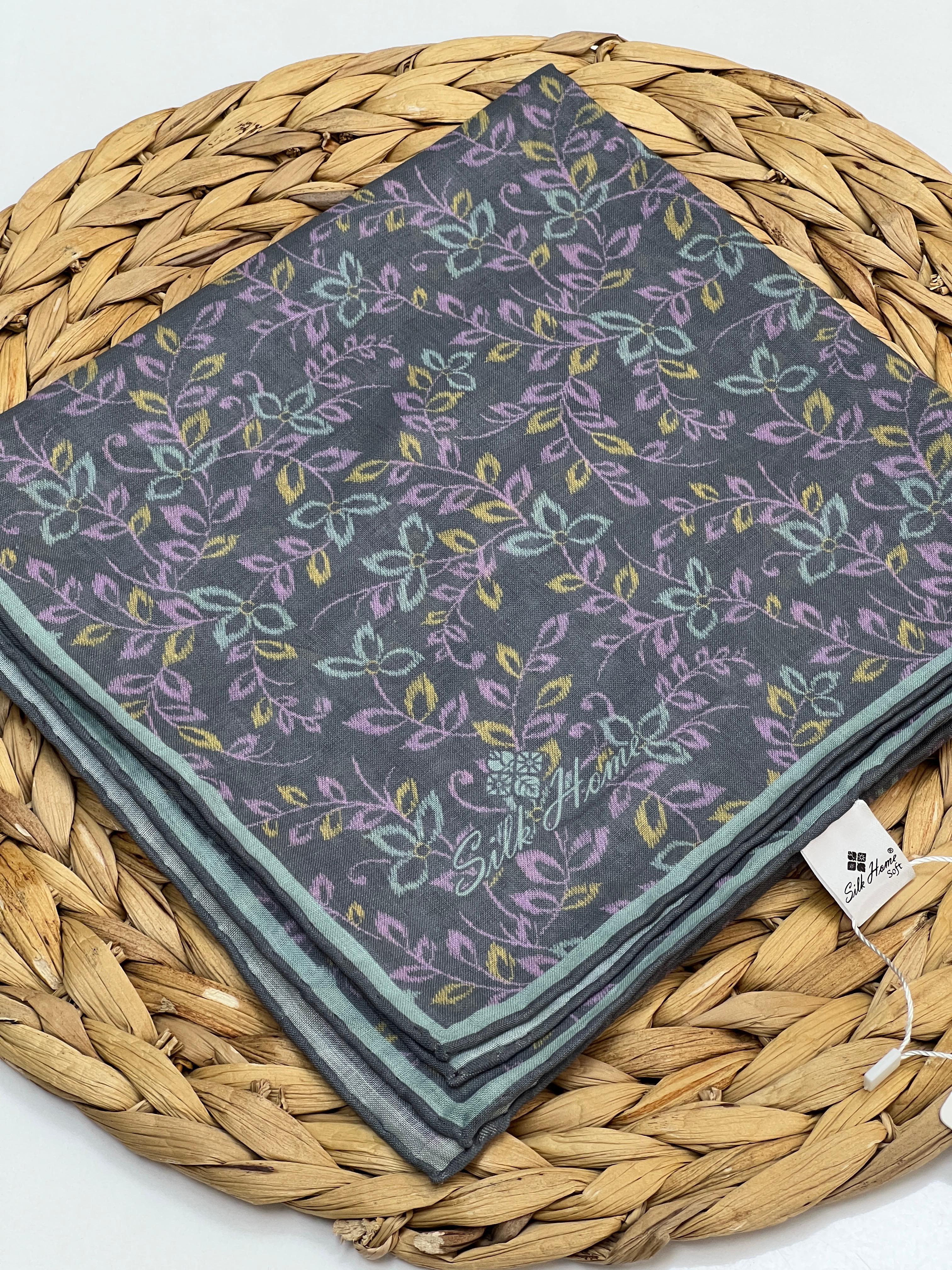 SİLK HOME MİNİK YAPRAK DESEN SOFT EŞARP - MODEL 2