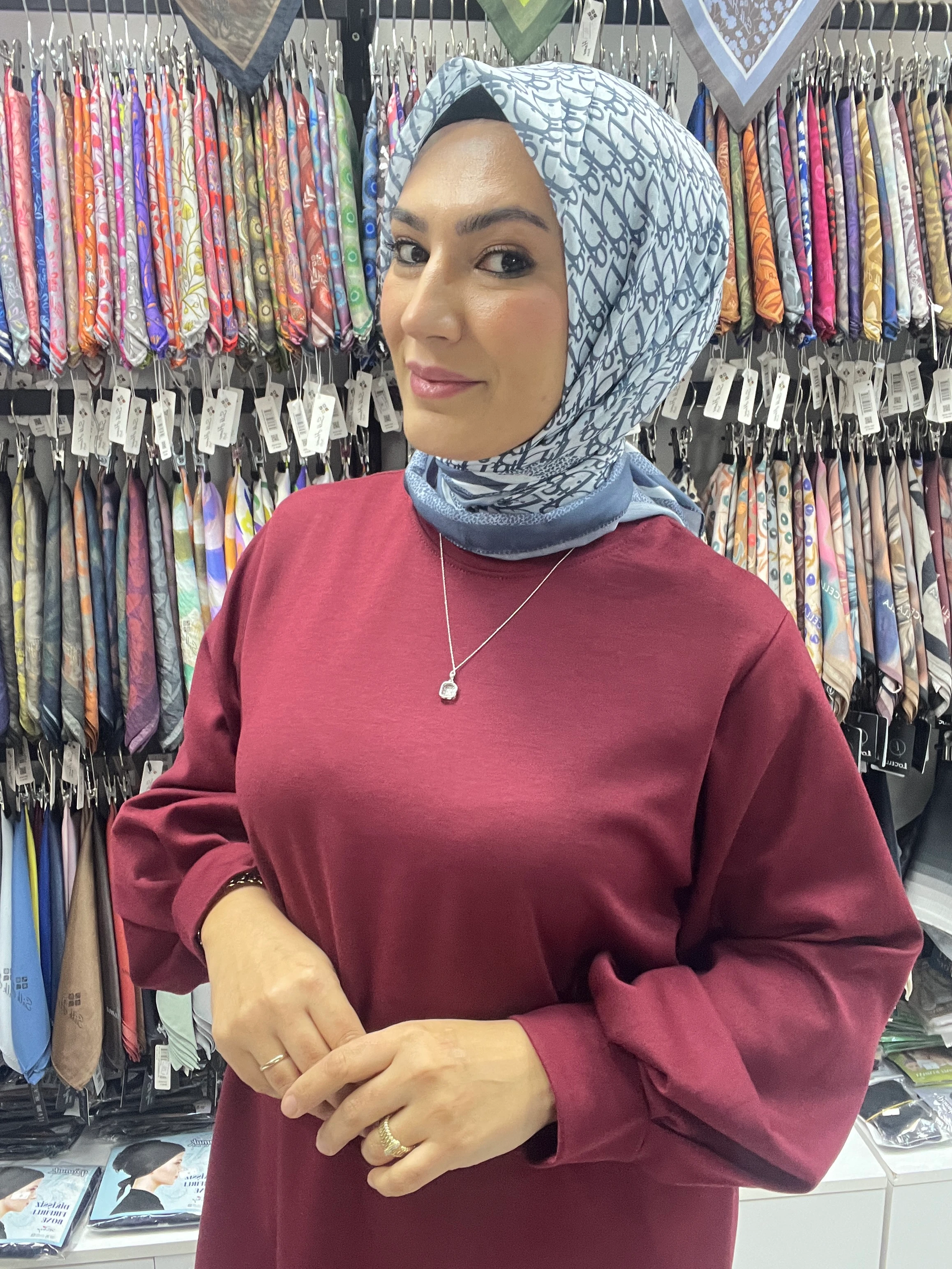 Marka desen soft eşarp Dior 1006