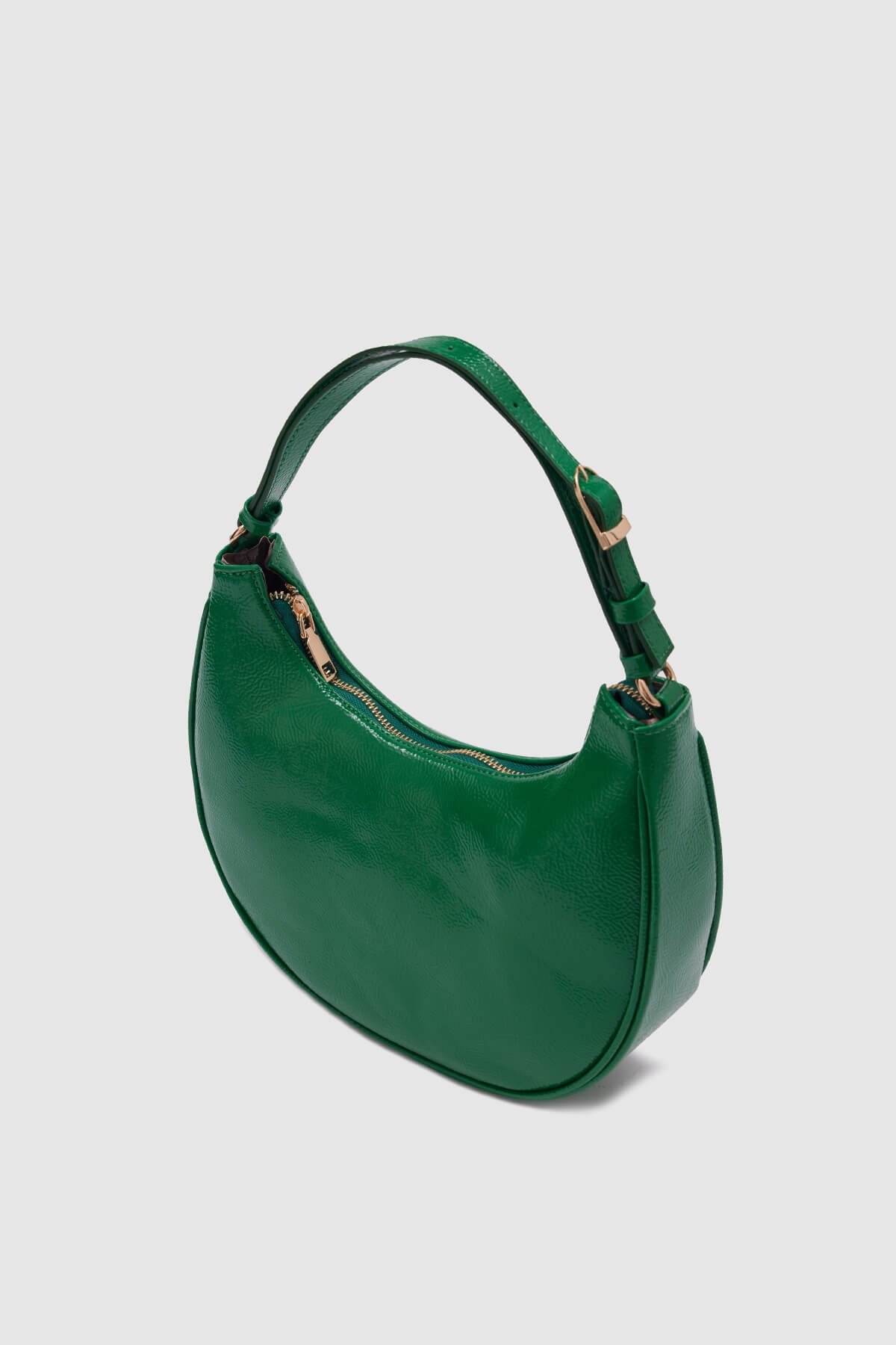 Tanya - Oval Kesim Rugan Baget Çanta - Yeşil