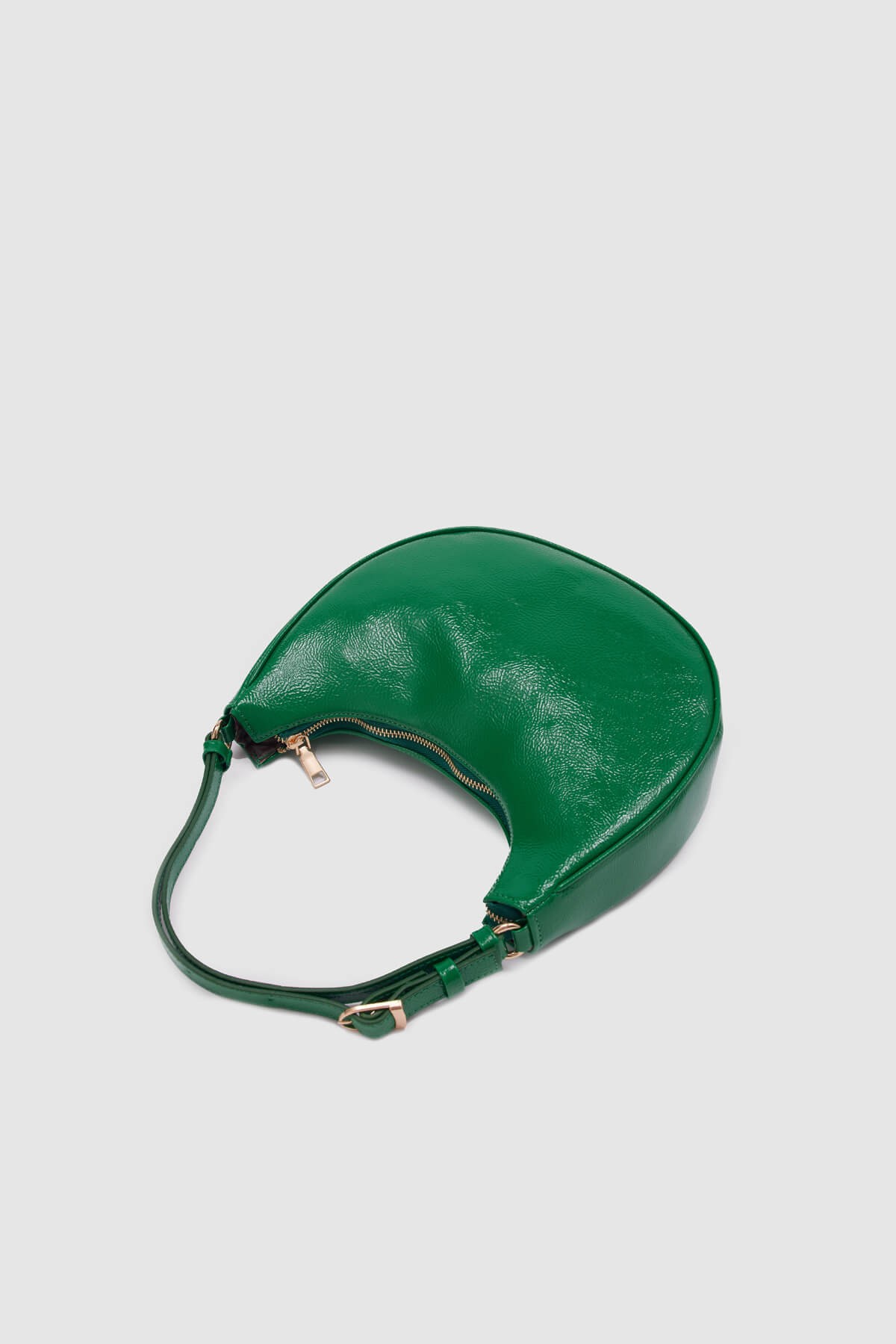 Tanya - Oval Kesim Rugan Baget Çanta - Yeşil