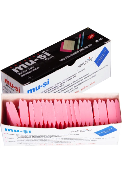 Mu-şi Buhar İle Uçan Çizgi Taşı Pembe 25 Adet