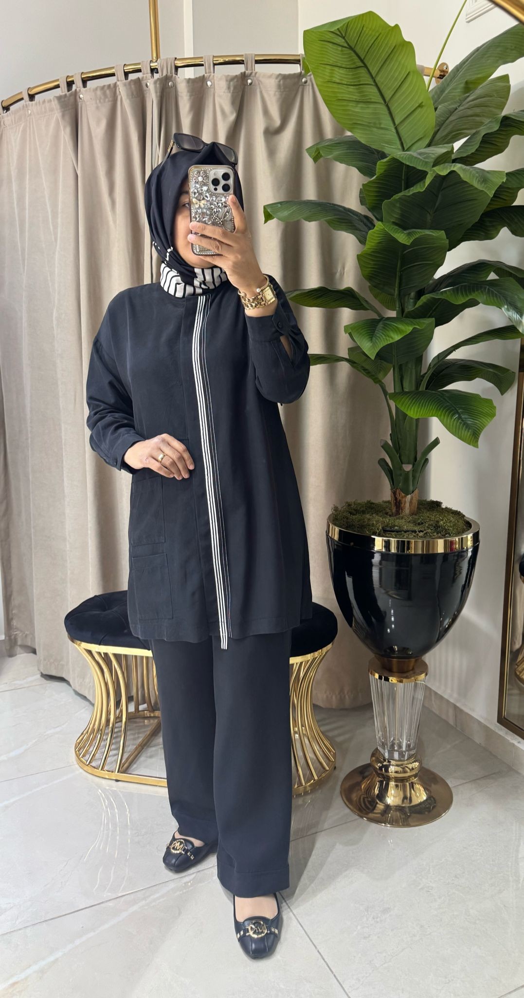 ŞERİT DETAYLI TENSEL TAKIM