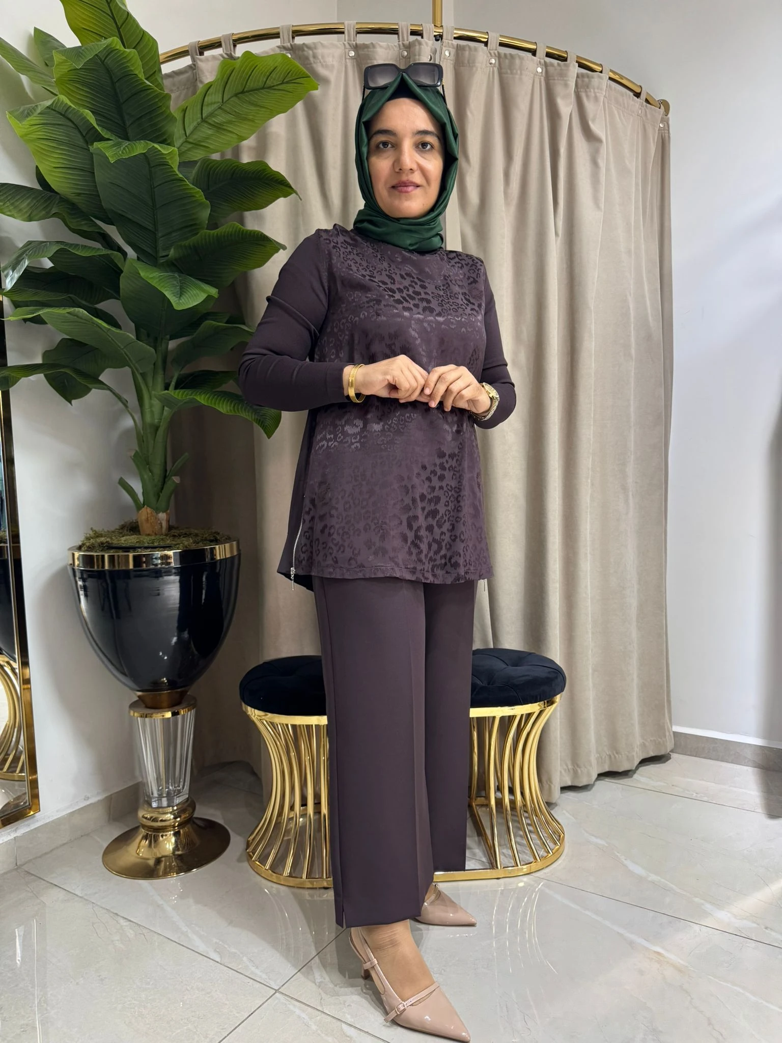 SENTEZ QUEEN KISA GENİŞ PAÇA PANTOLON