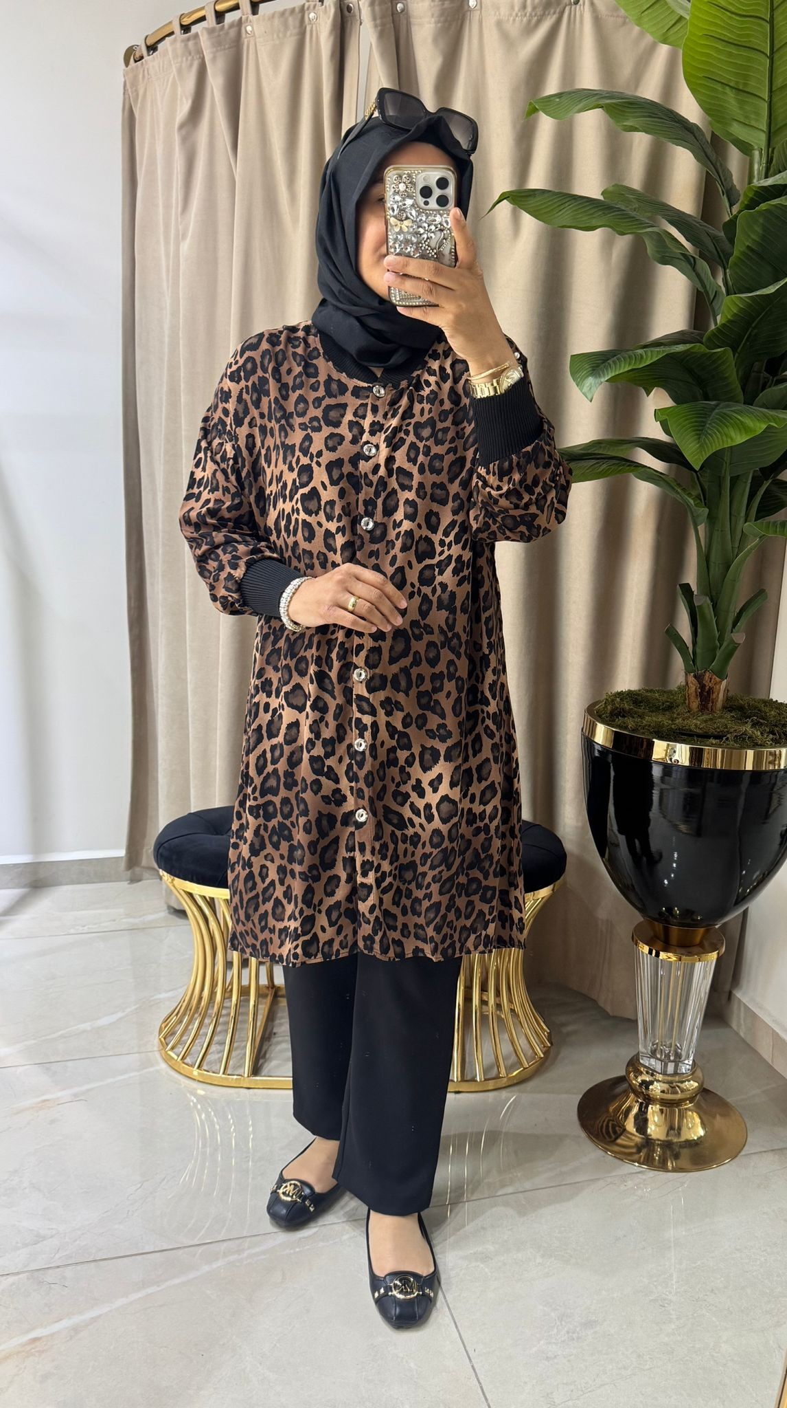 KAMPANYALI VİSKON TUNİK LEOPAR
