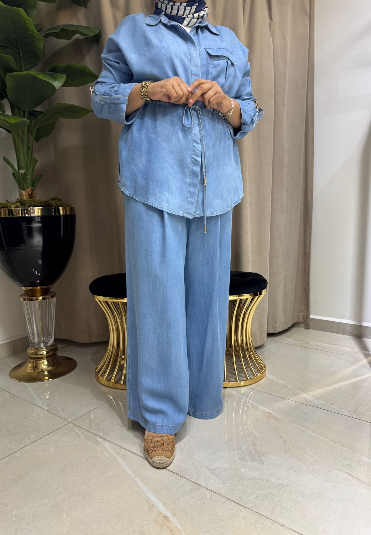 MİSSEMRAMİSS TENCEL KOT TAKIM 4843