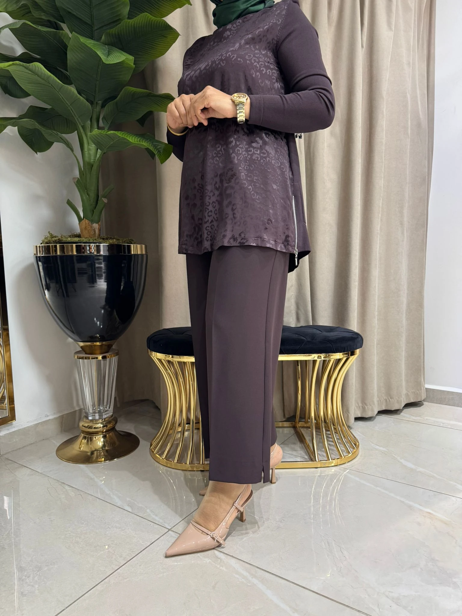 SENTEZ QUEEN KISA GENİŞ PAÇA PANTOLON