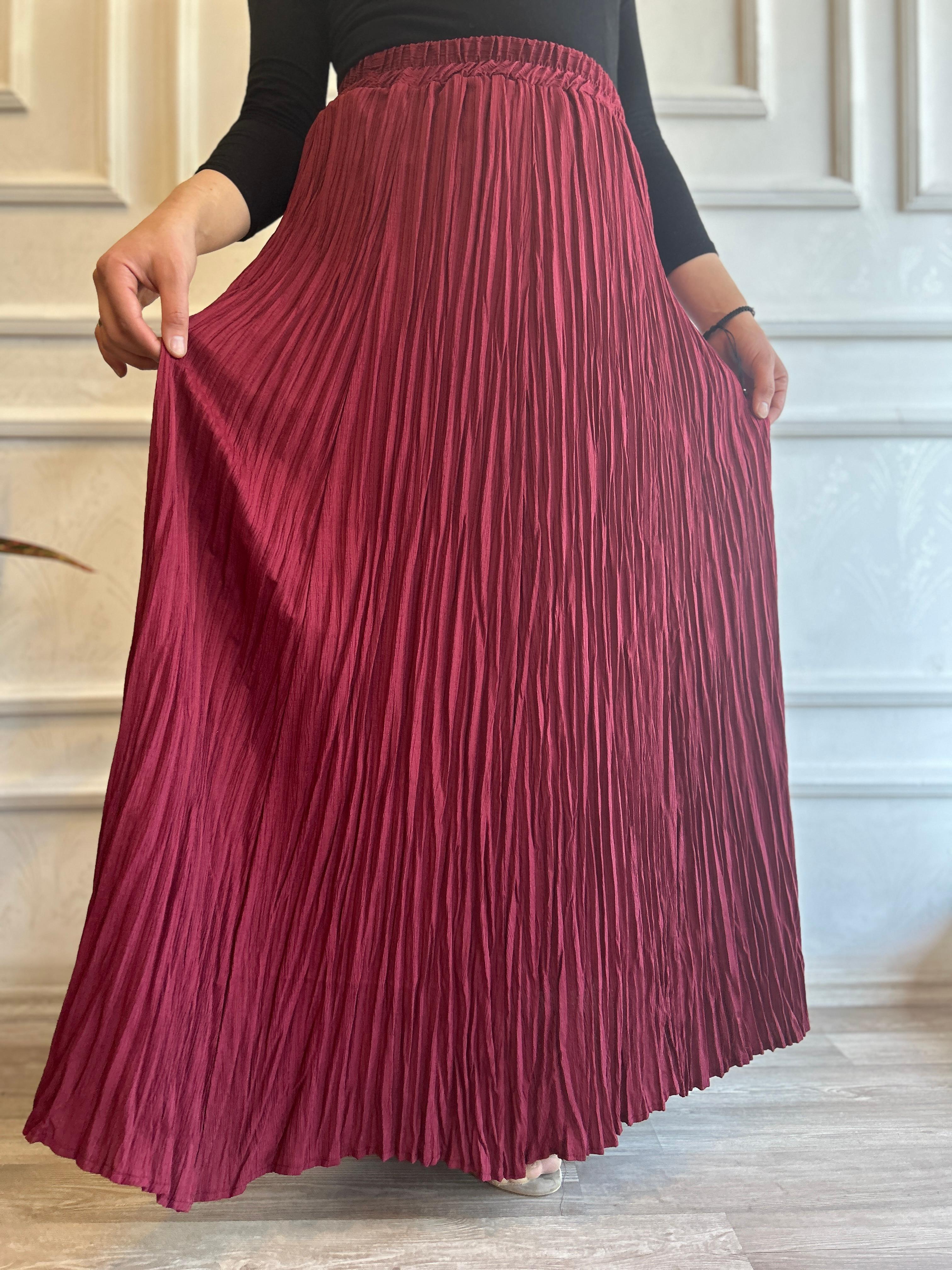 Kırış Etek (Bordo)