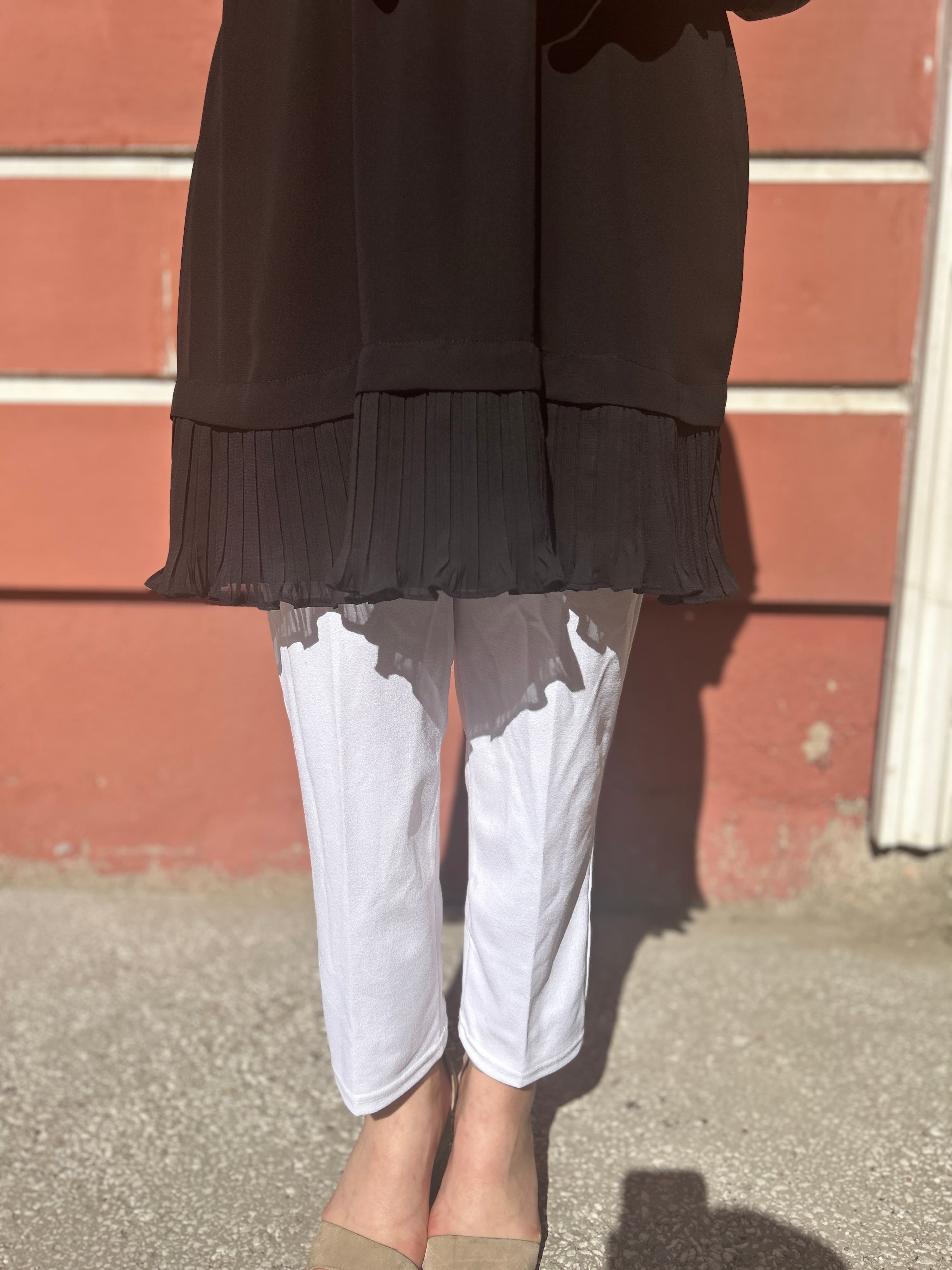 Etek Ucu Piliseli Sandy Tunik