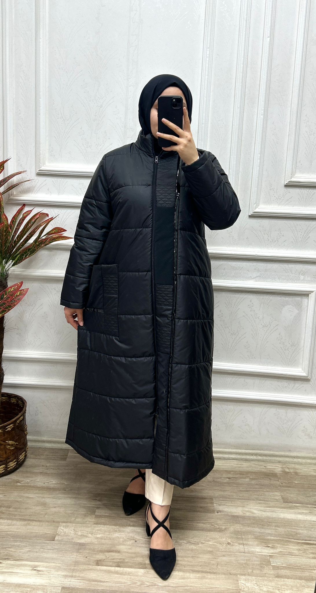 Şişme Mont (siyah)