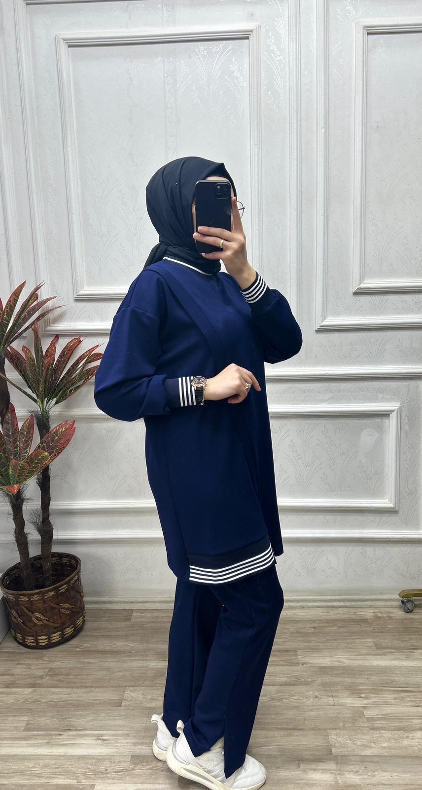 Manşetli Takım (lacivert)