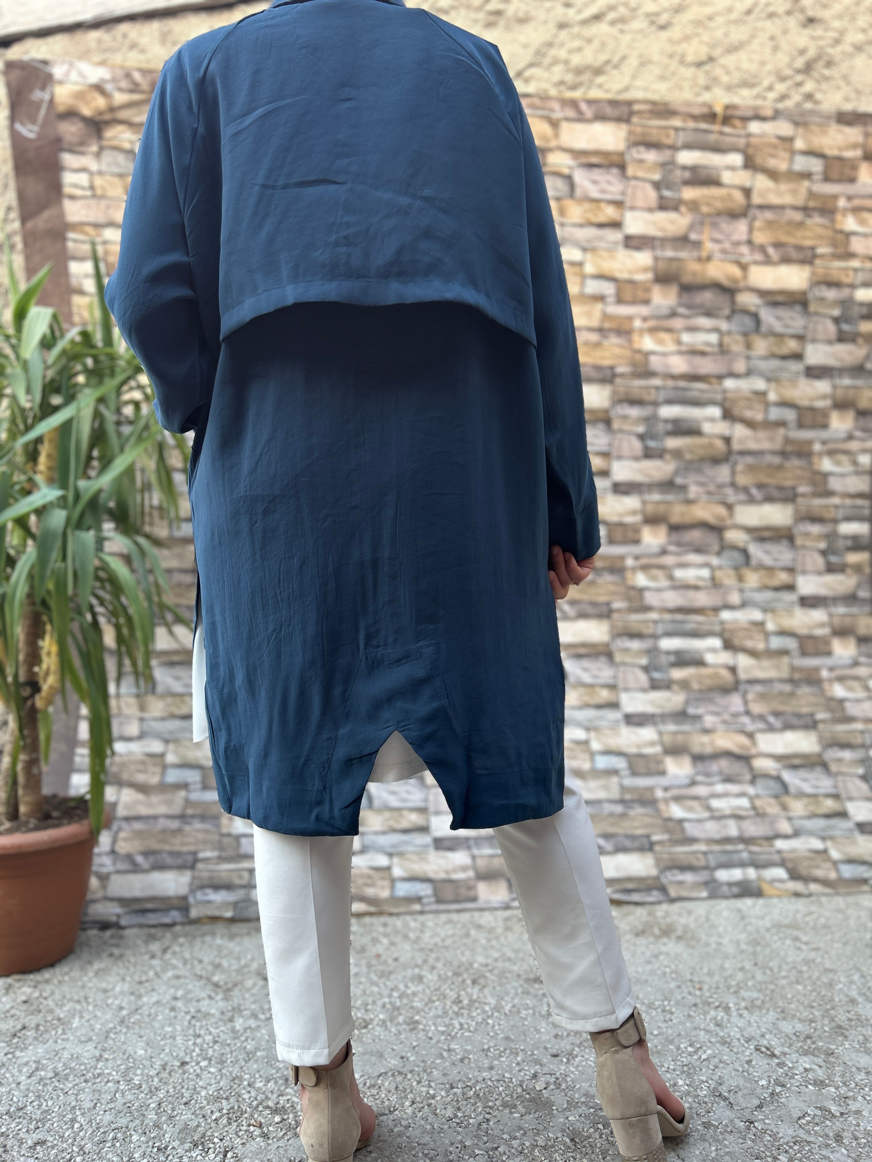 İpek Cupro Kap (Lacivert)