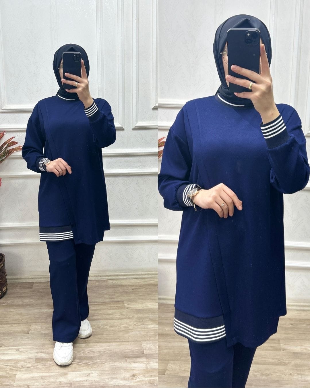 Manşetli Takım (lacivert)