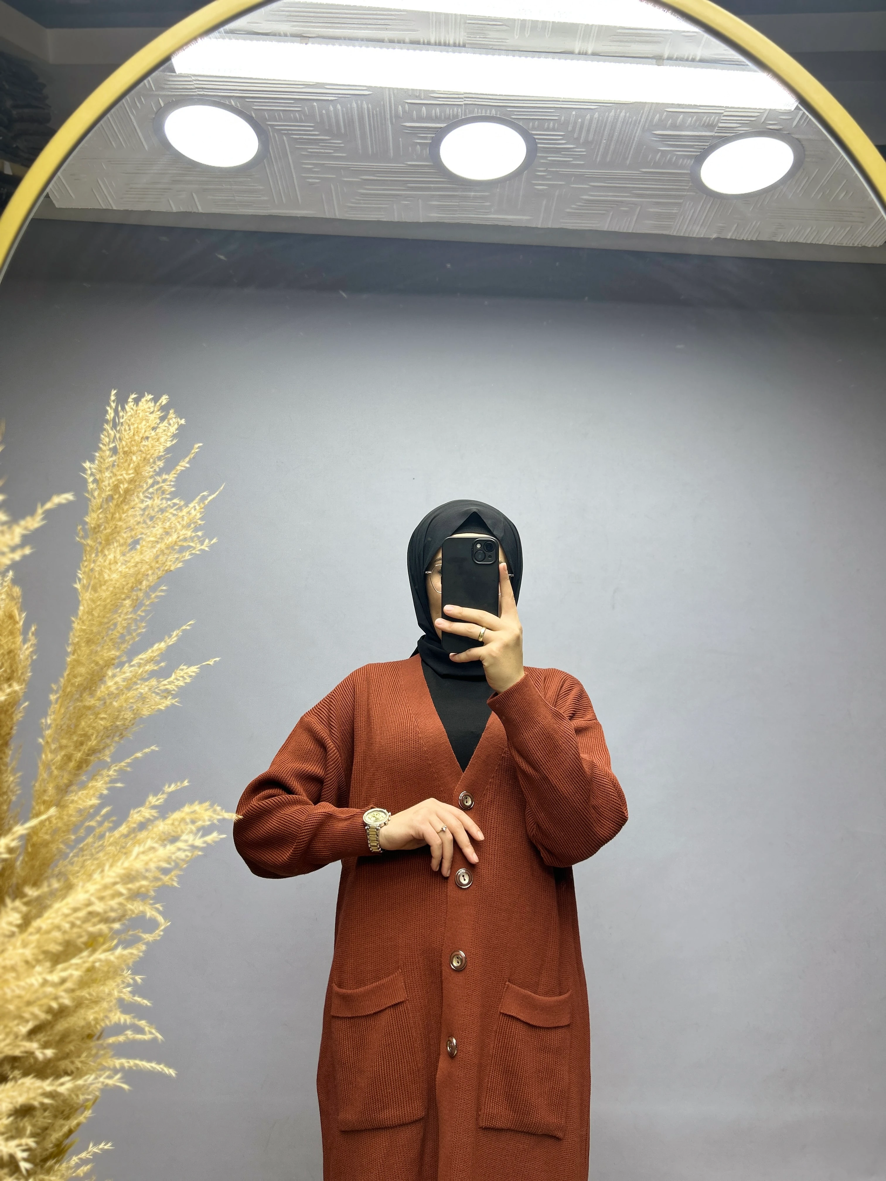 Triko hırka (kiremit)