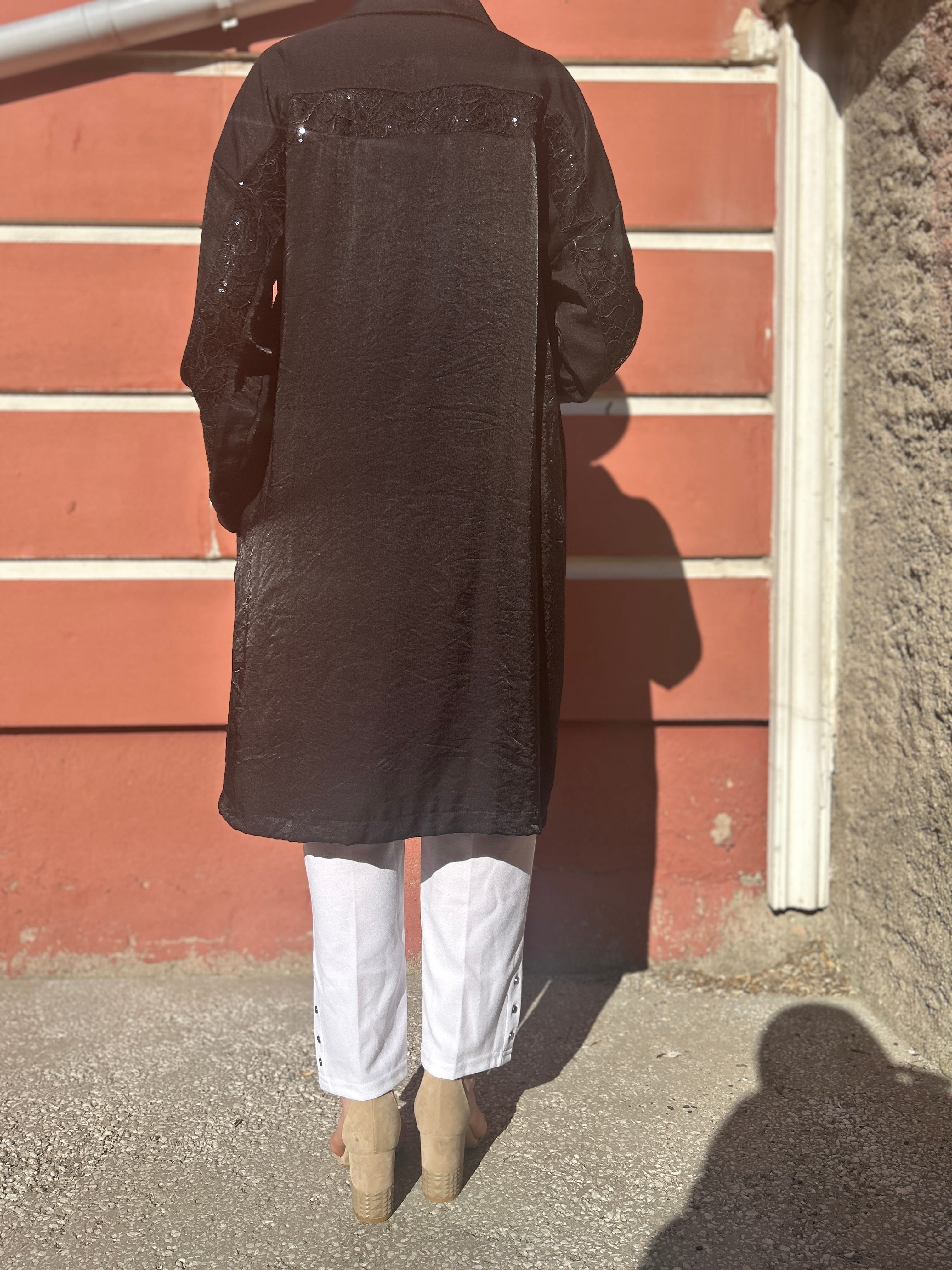 Tığ Triko Kap (Siyah)