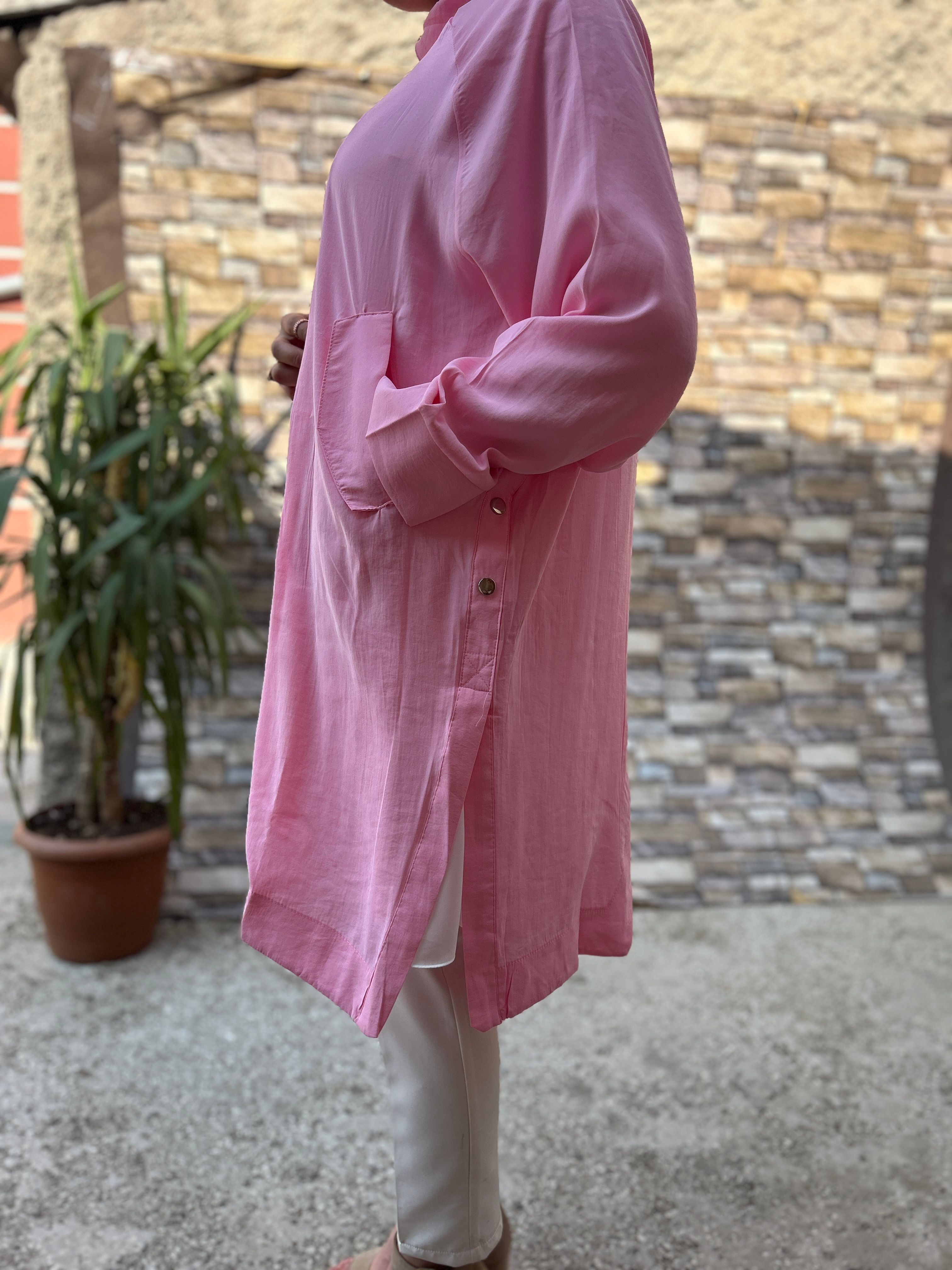 İpek Cupro Kap (Pembe)