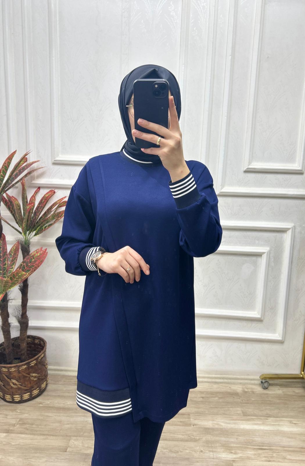 Manşetli Takım (lacivert)