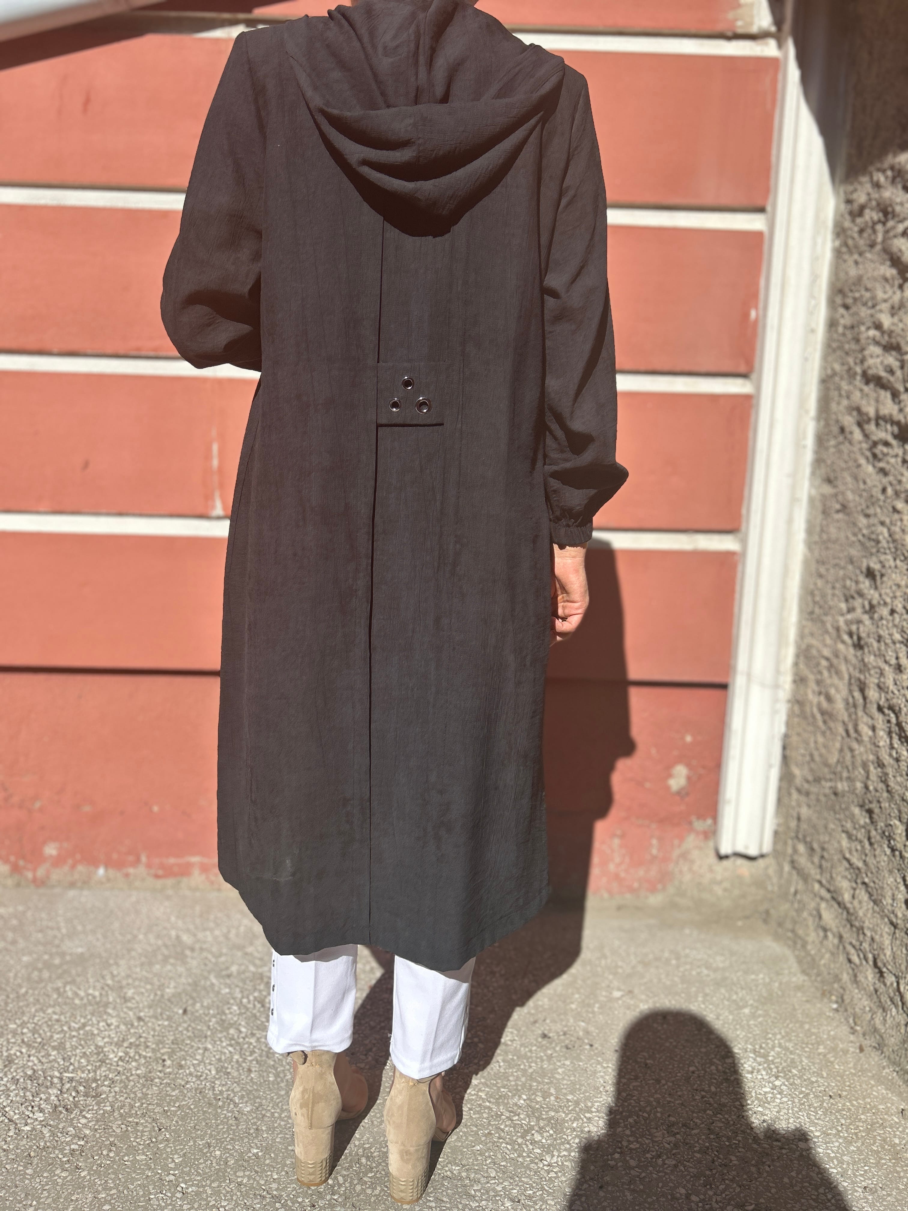 Kapüşonlu Müslin Kumaş Kap