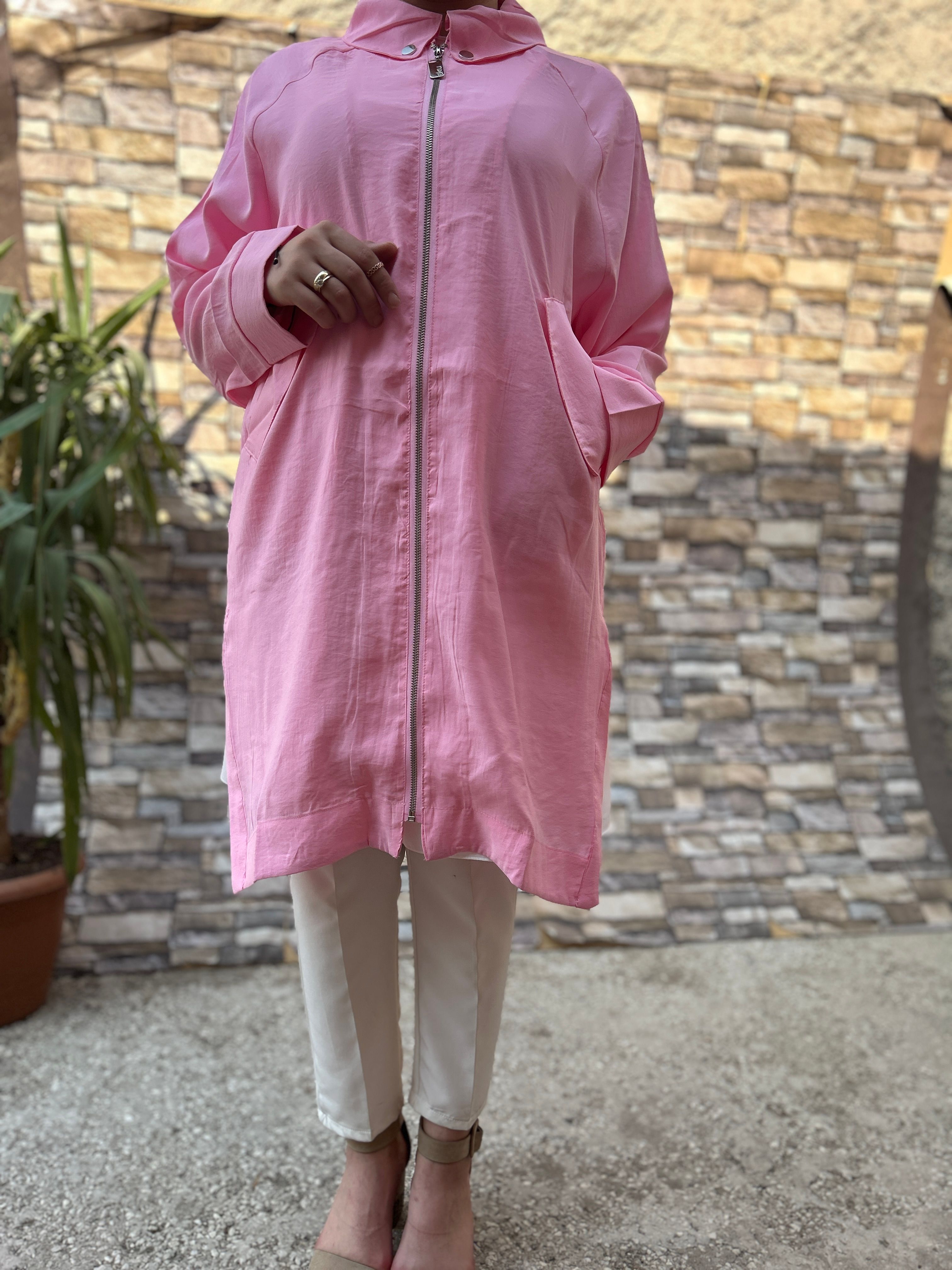 İpek Cupro Kap (Pembe)