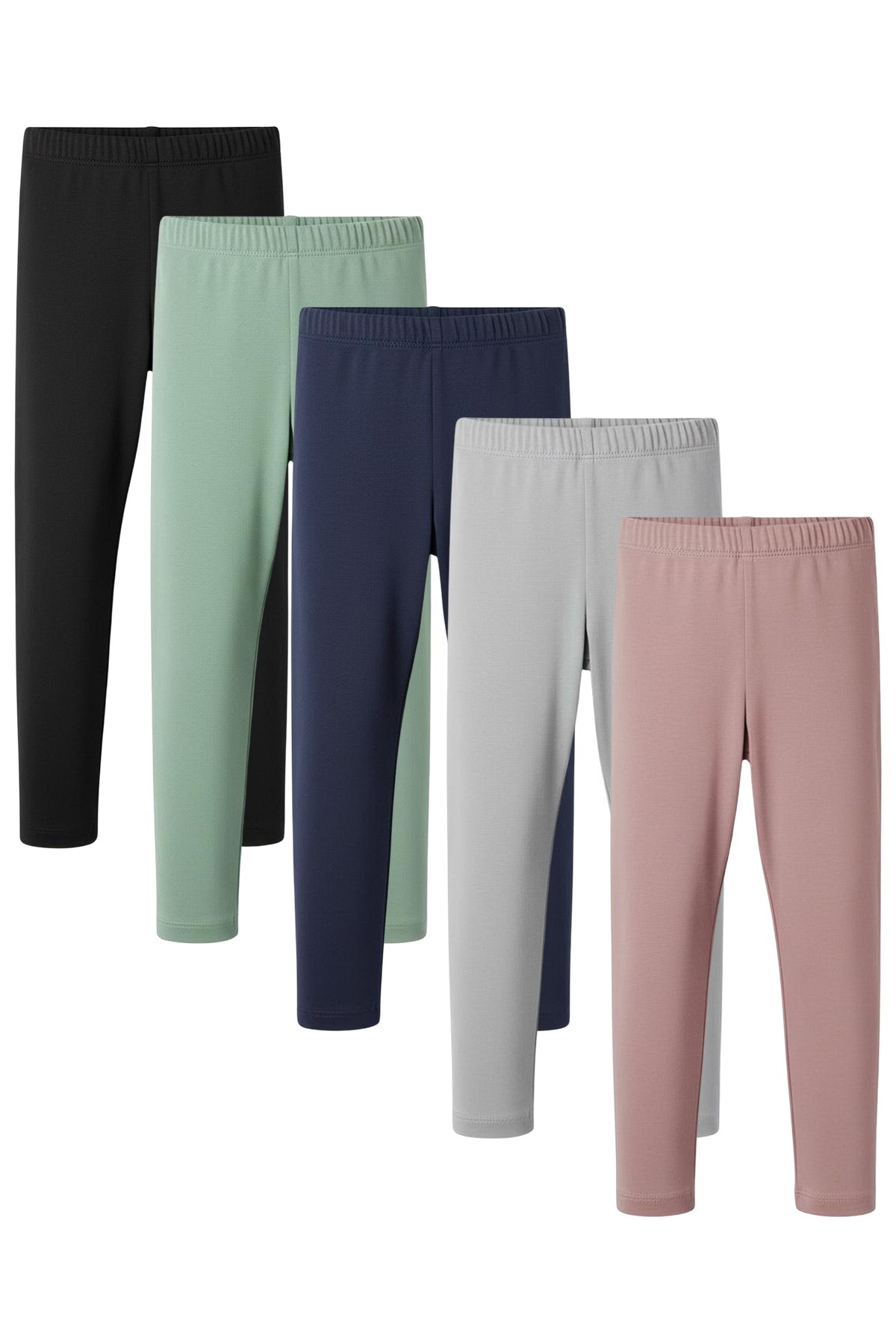 5 Li Softy İçi Tüylü Kız Çocuk Kışlık Tayt