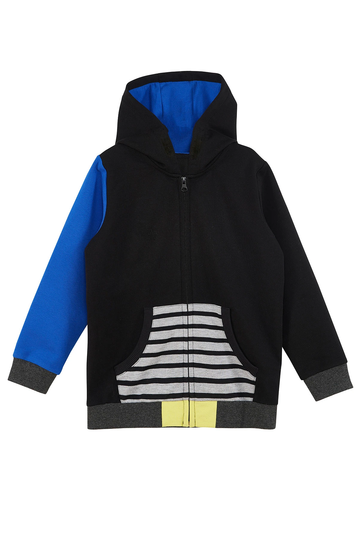 Erkek Çocuk Gri Melanj Çizgili Eşofman Takımı