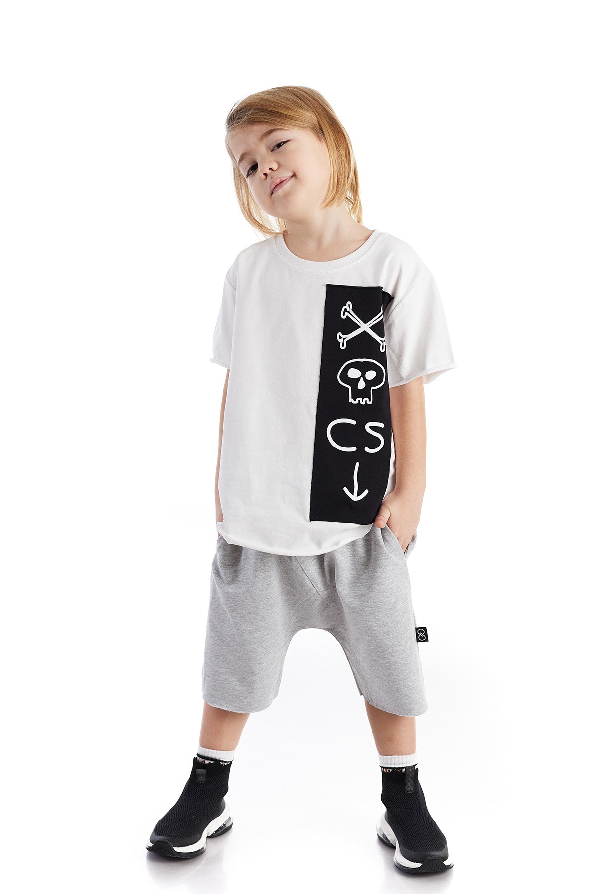 Baggy Unisex Uzun Çocuk Şort