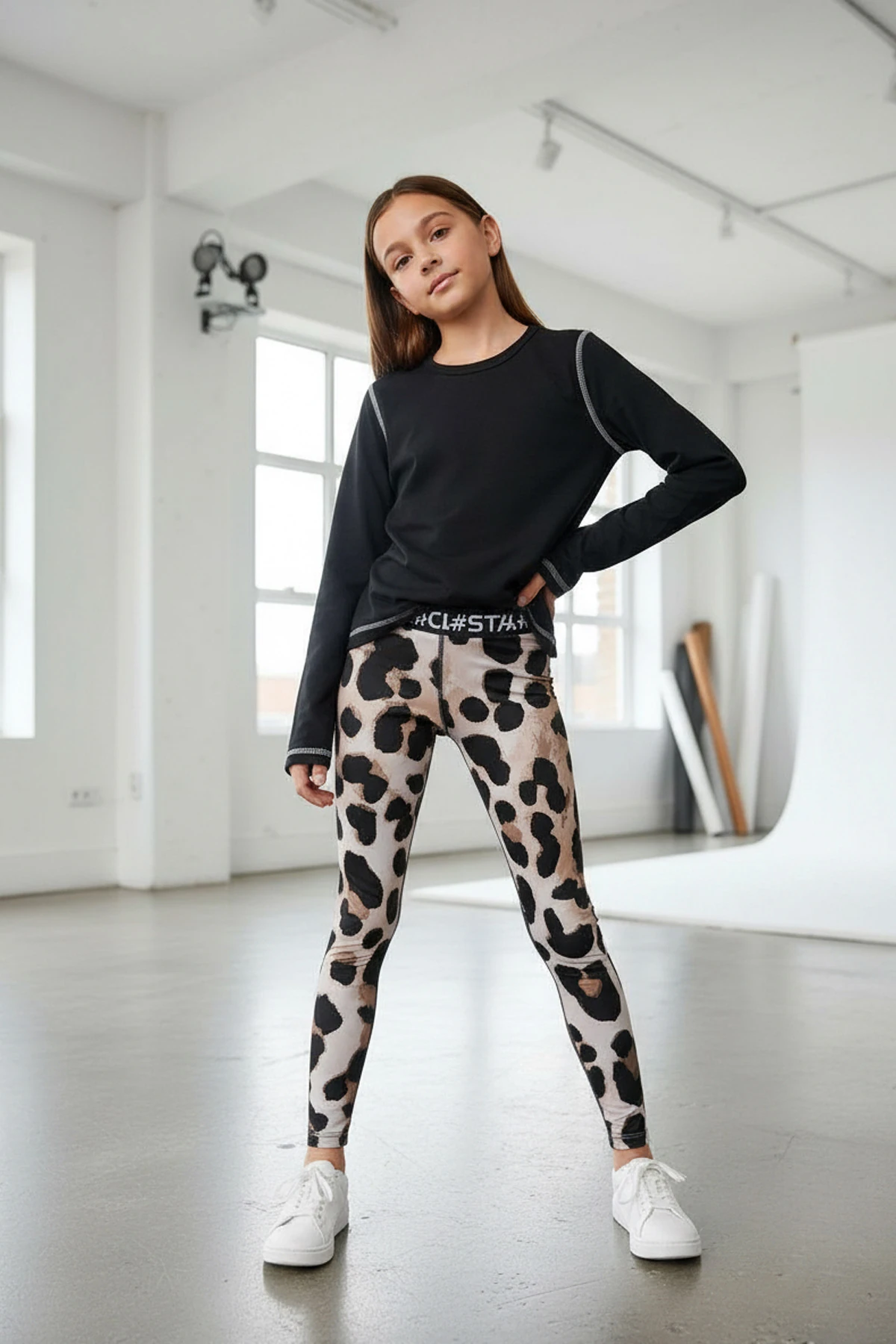 Fleepy Parmak Geçmeli Karyoka Dikişli Uzun Kol Kız Çocuk Tshirt