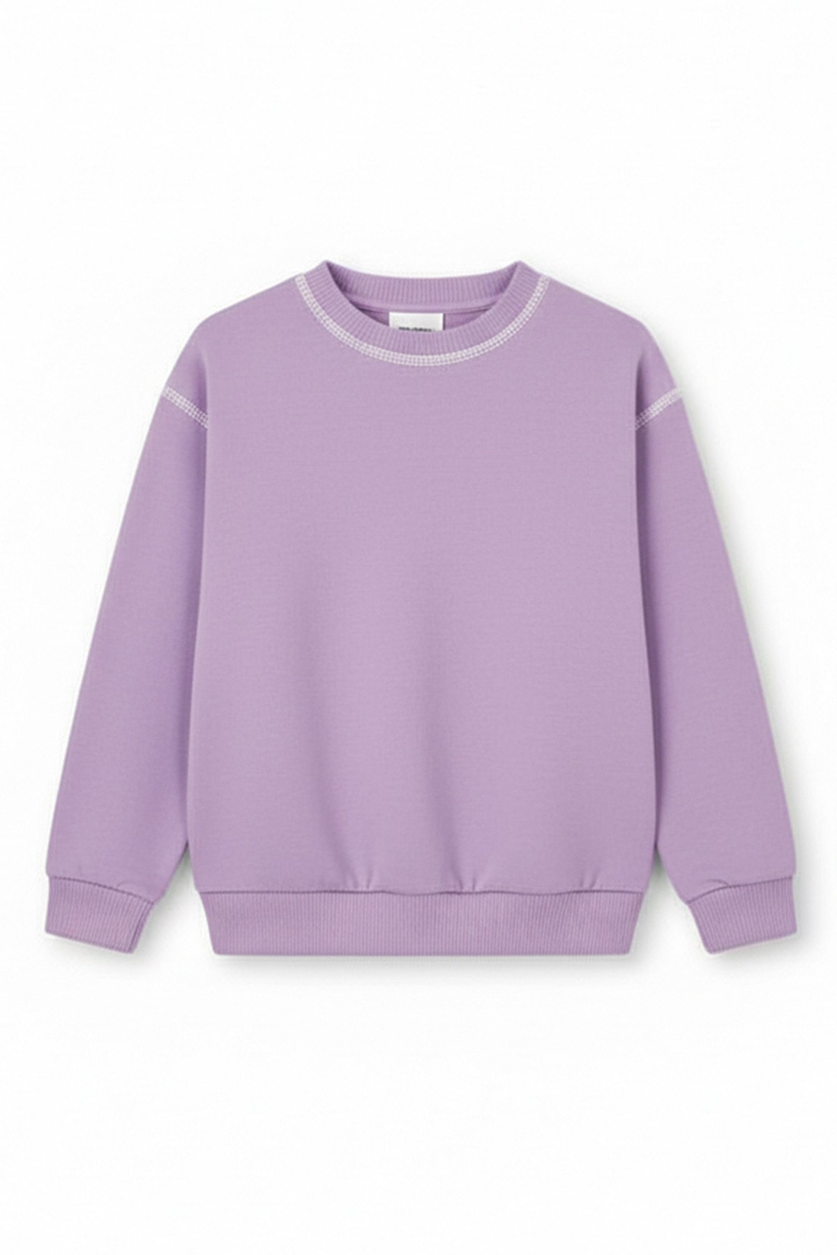 Minky Bebek 3 İplik Sweatshirt Basic Bisiklet Yaka Karyoka Dikişli