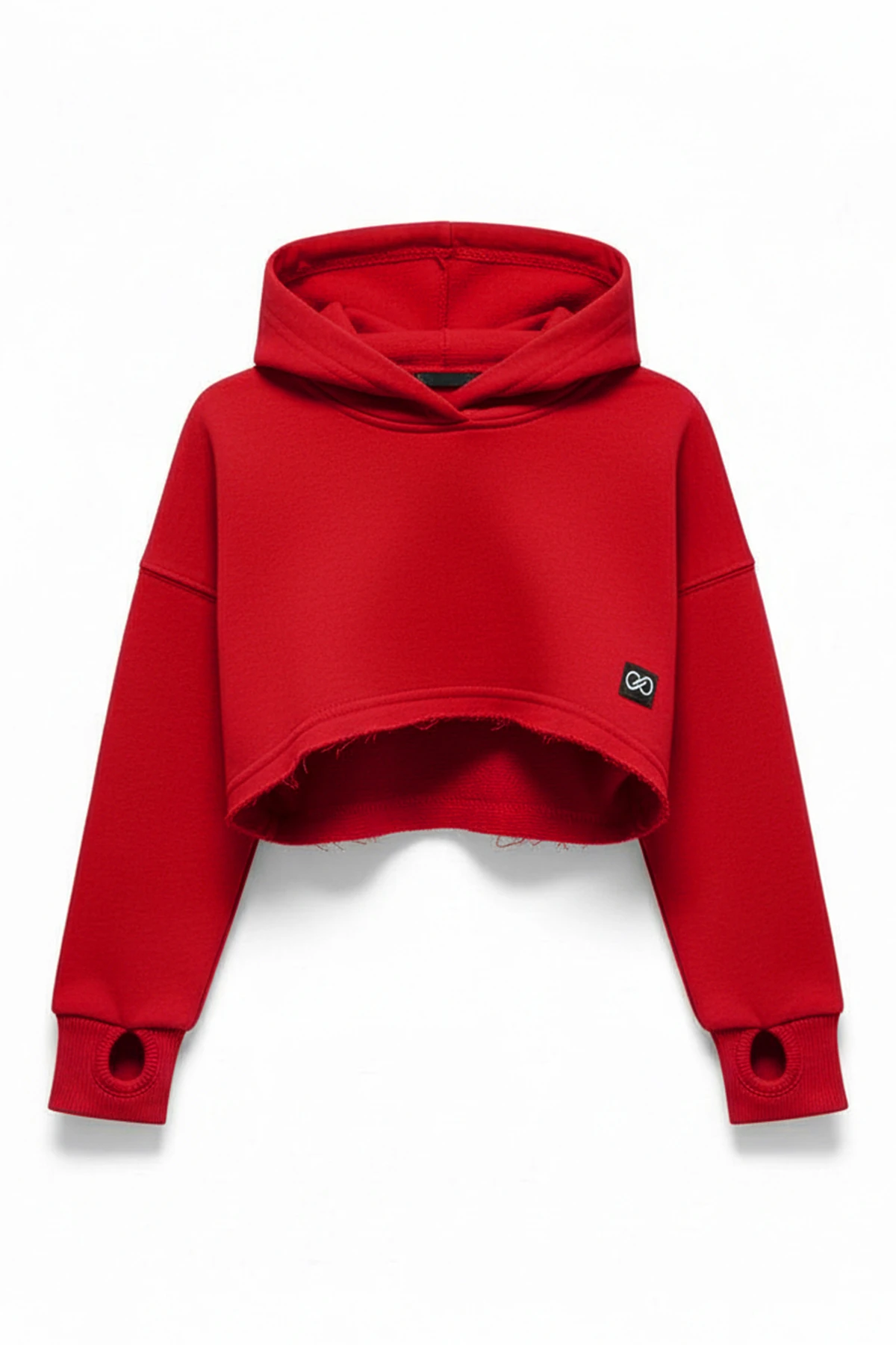 The Crop 3 İplik Kapişonlu Sweatshirt