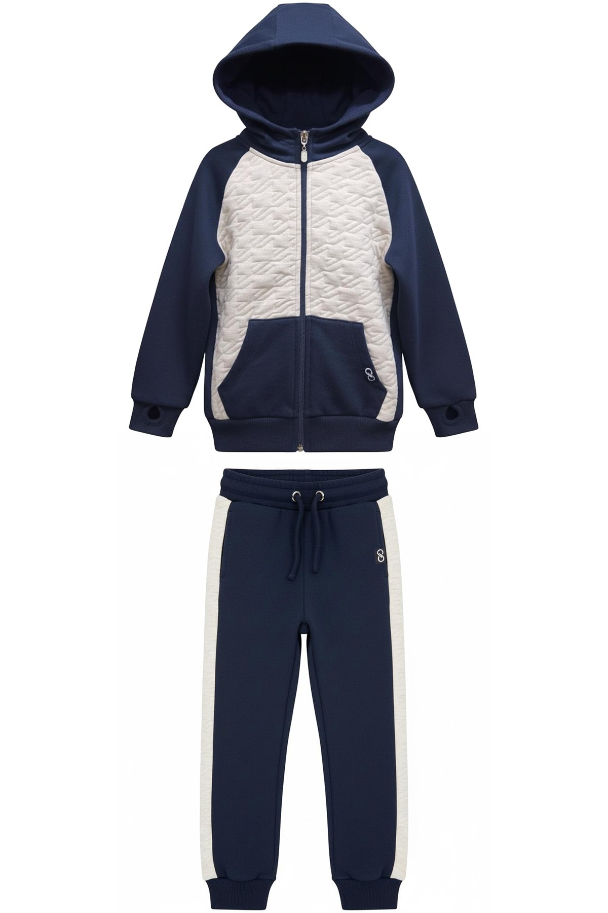 Unisex Eşofman Takımı Kapitone Detaylı Kapişonlu