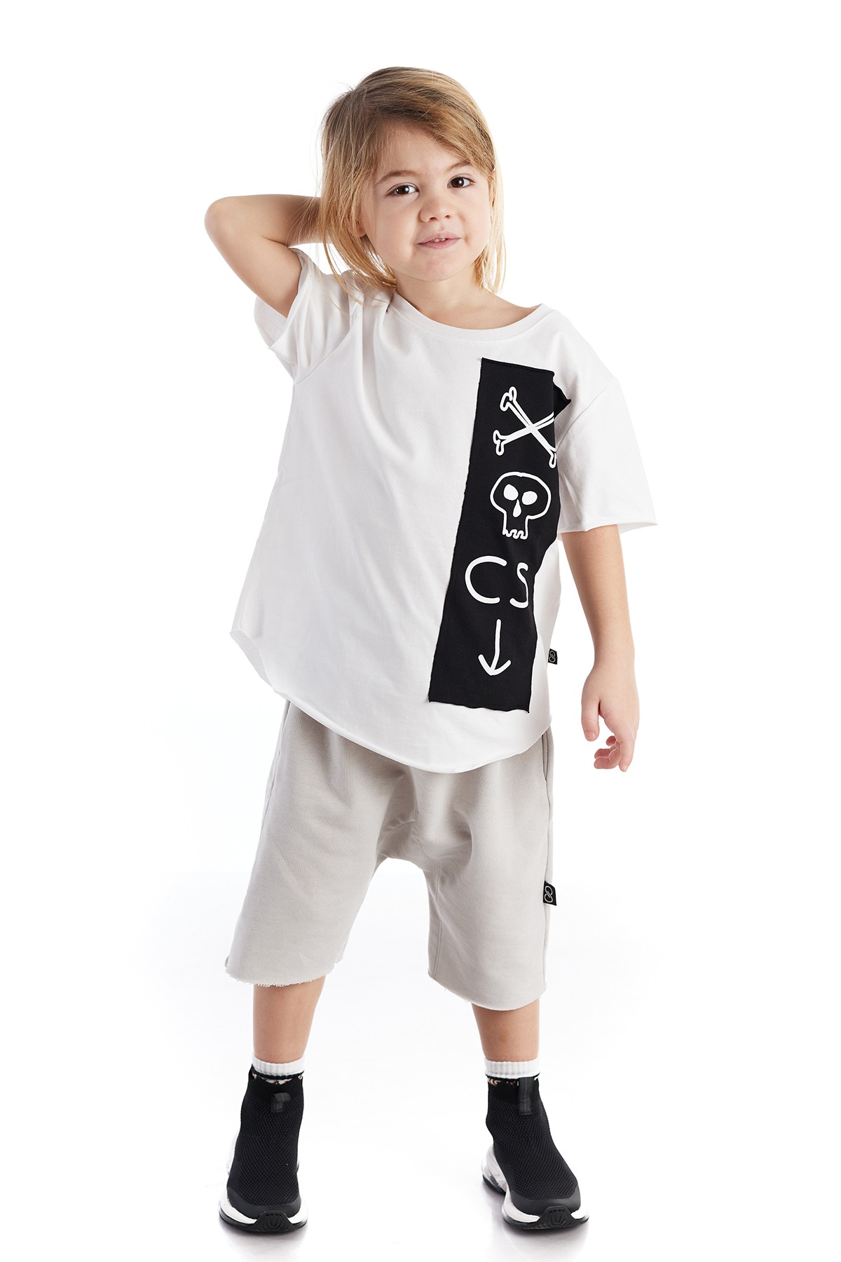 Baggy Unisex Uzun Çocuk Şort