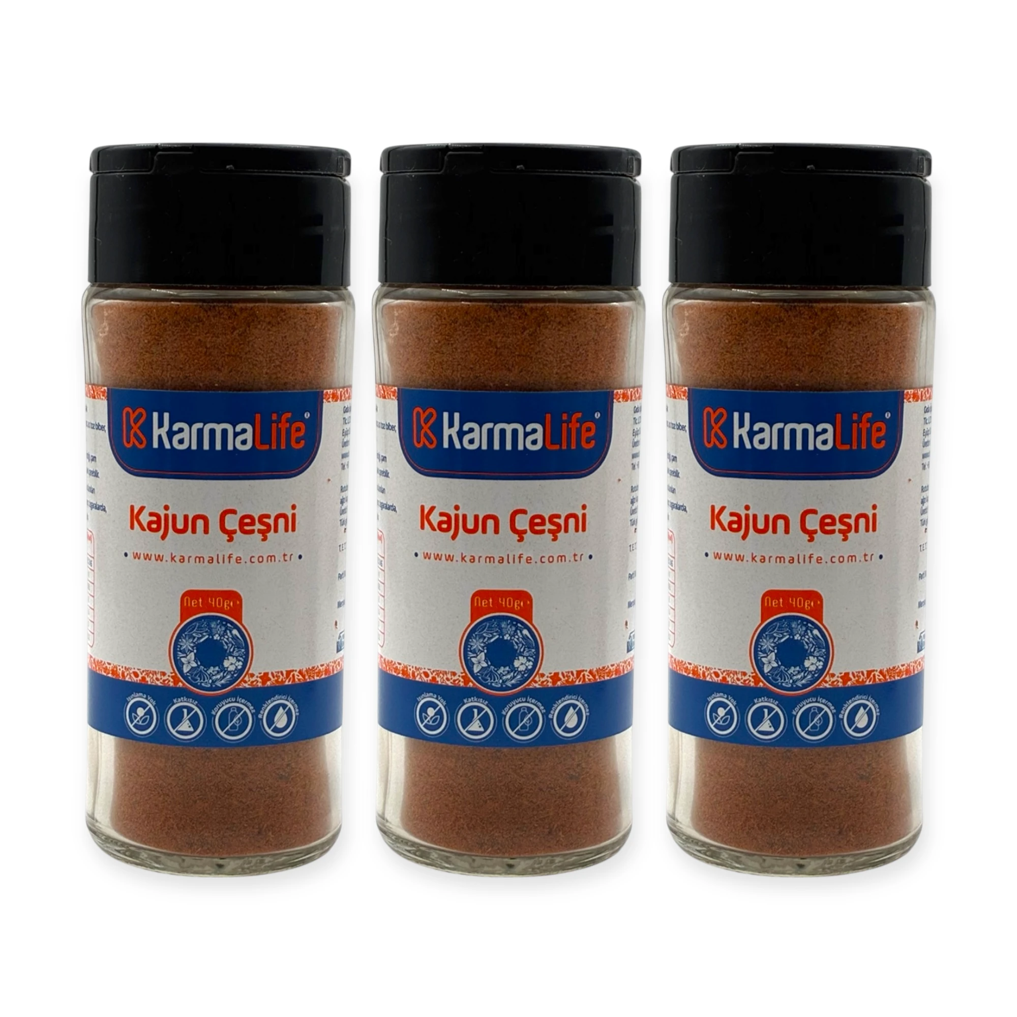 Karmalife Doğal Kajun Baharatı 40Gr X3