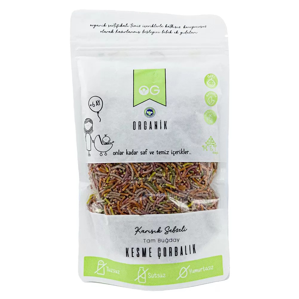 ORGANİK KARIŞIK SEBZELİ TAM BUĞDAY KESME ÇORBALIK 200 GR