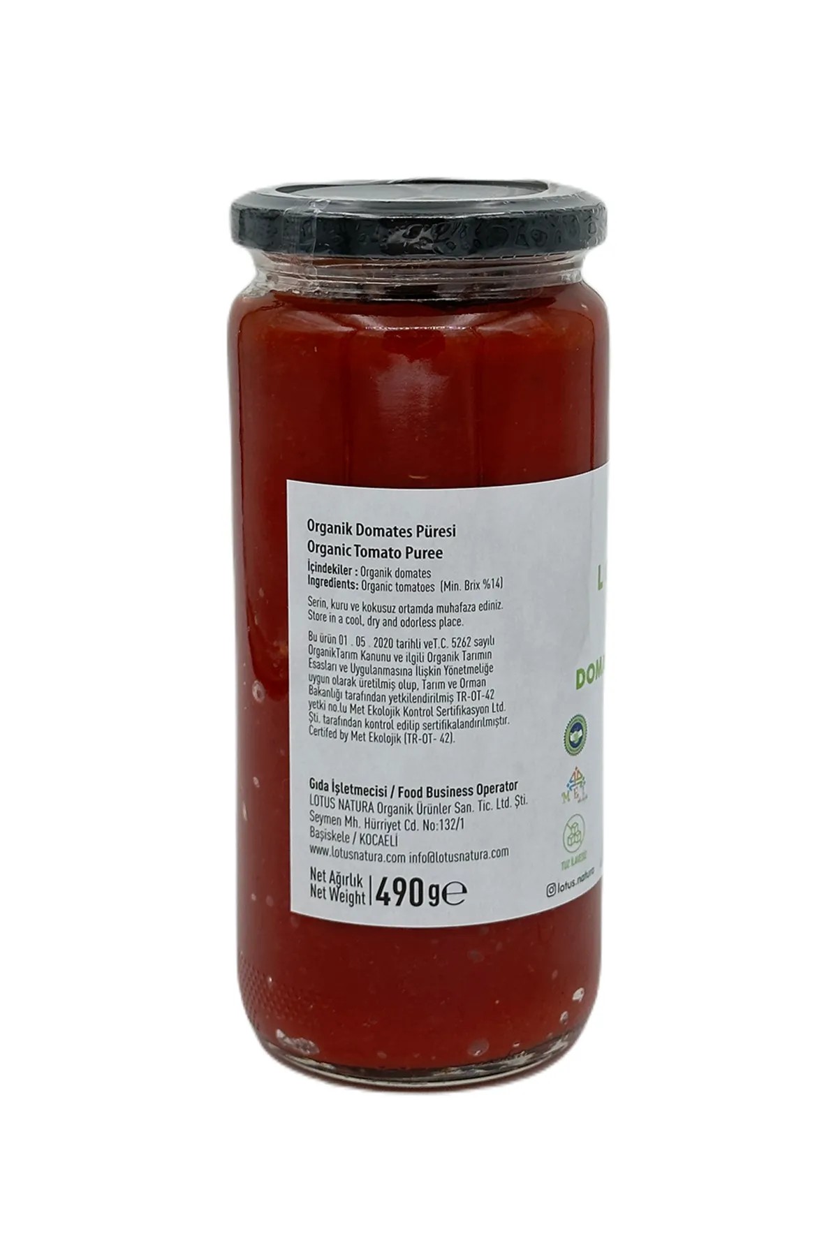 Organik  Domates Püresi 490gr